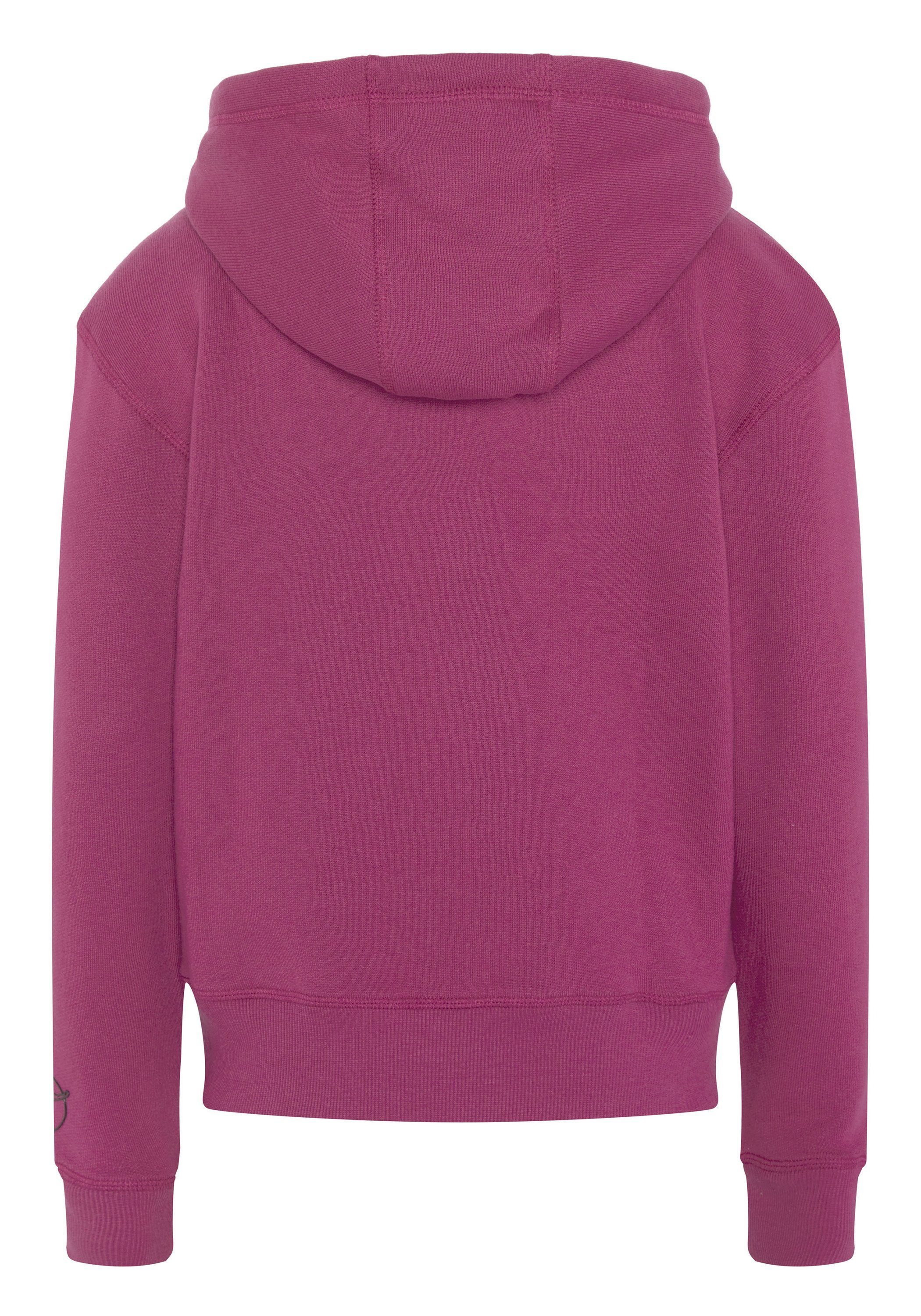 Chiemsee Kapuzensweatshirt Hoodie aus Baumwollmix im Beaujolais 1 Basic-Look