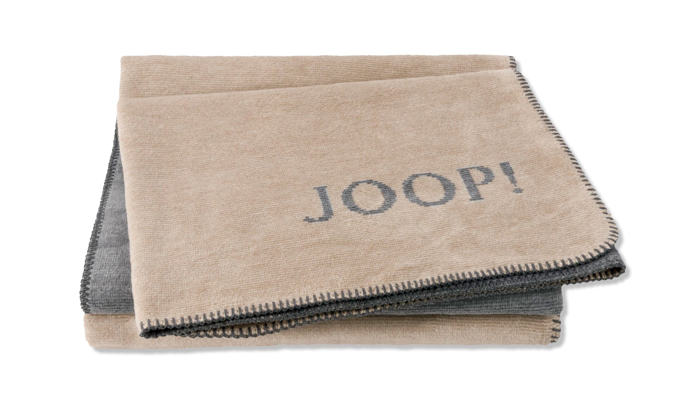 Wohndecke Joop! Wohndecke Kuscheldecke 150x200 cm Melange Doubleface stein günstig online kaufen