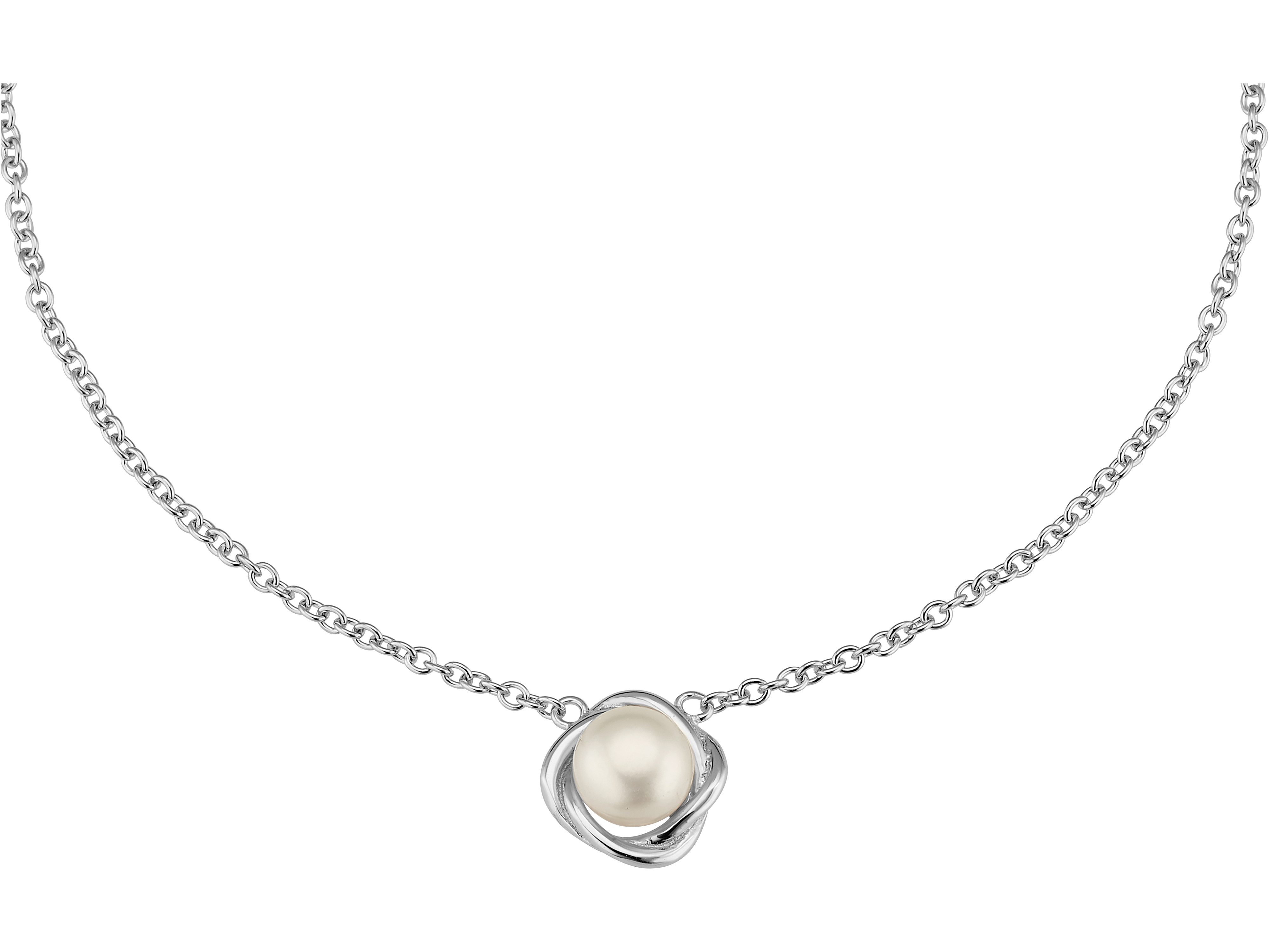 Firetti Kette mit Anhänger Schmuck Geschenk Silber 925 Halsschmuck Anhänger, mit Süßwasserzuchtperle