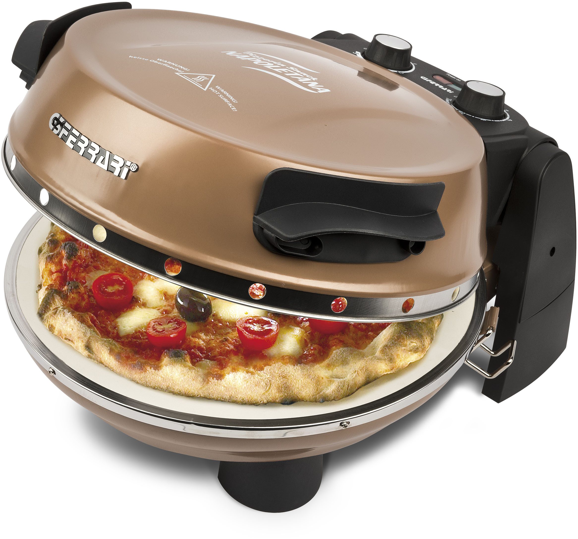 Pizzaofen G1003208 Napoletana kupfer mit 2. Stein im Deckel