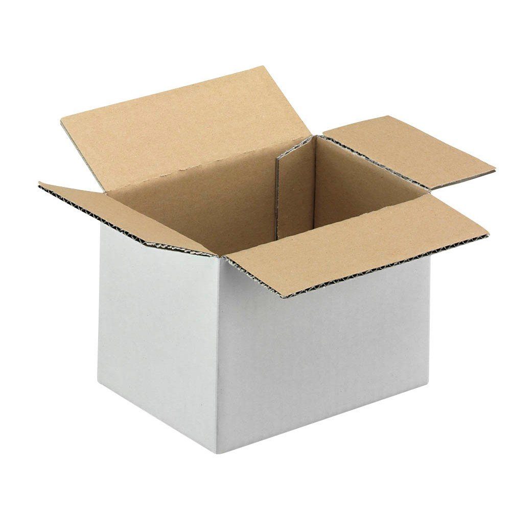 Nestler Versandkarton 20 Versandkartons 1-wellig 19x13x13,7cm weiß