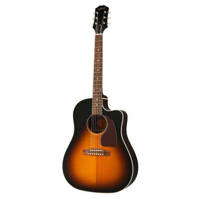 Epiphone Westerngitarre, Inspired by Gibson J-45 EC Aged Vintage Sunburst - Westerngitarre