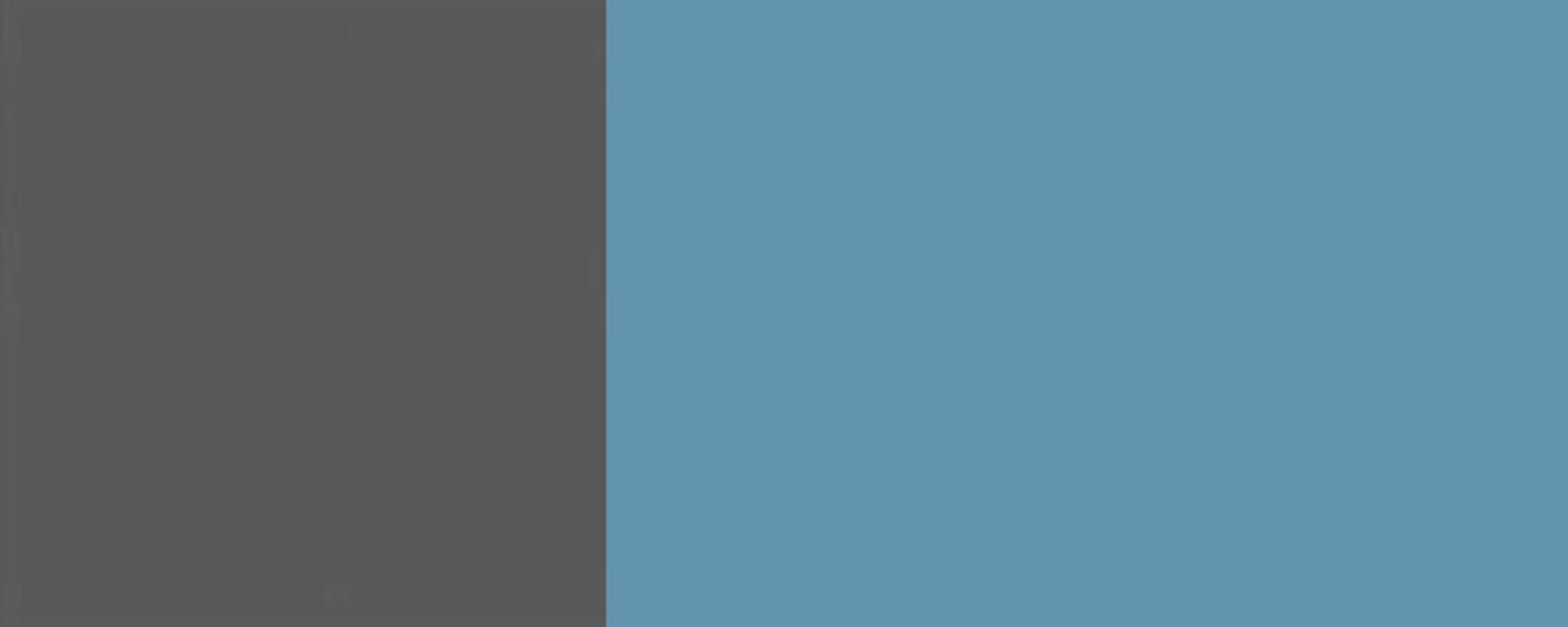 Korpusfarbe (Rimini) RAL matt wählbar und 1-türig Klapphängeschrank pastellblau 90cm Front- Rimini 5024 Feldmann-Wohnen