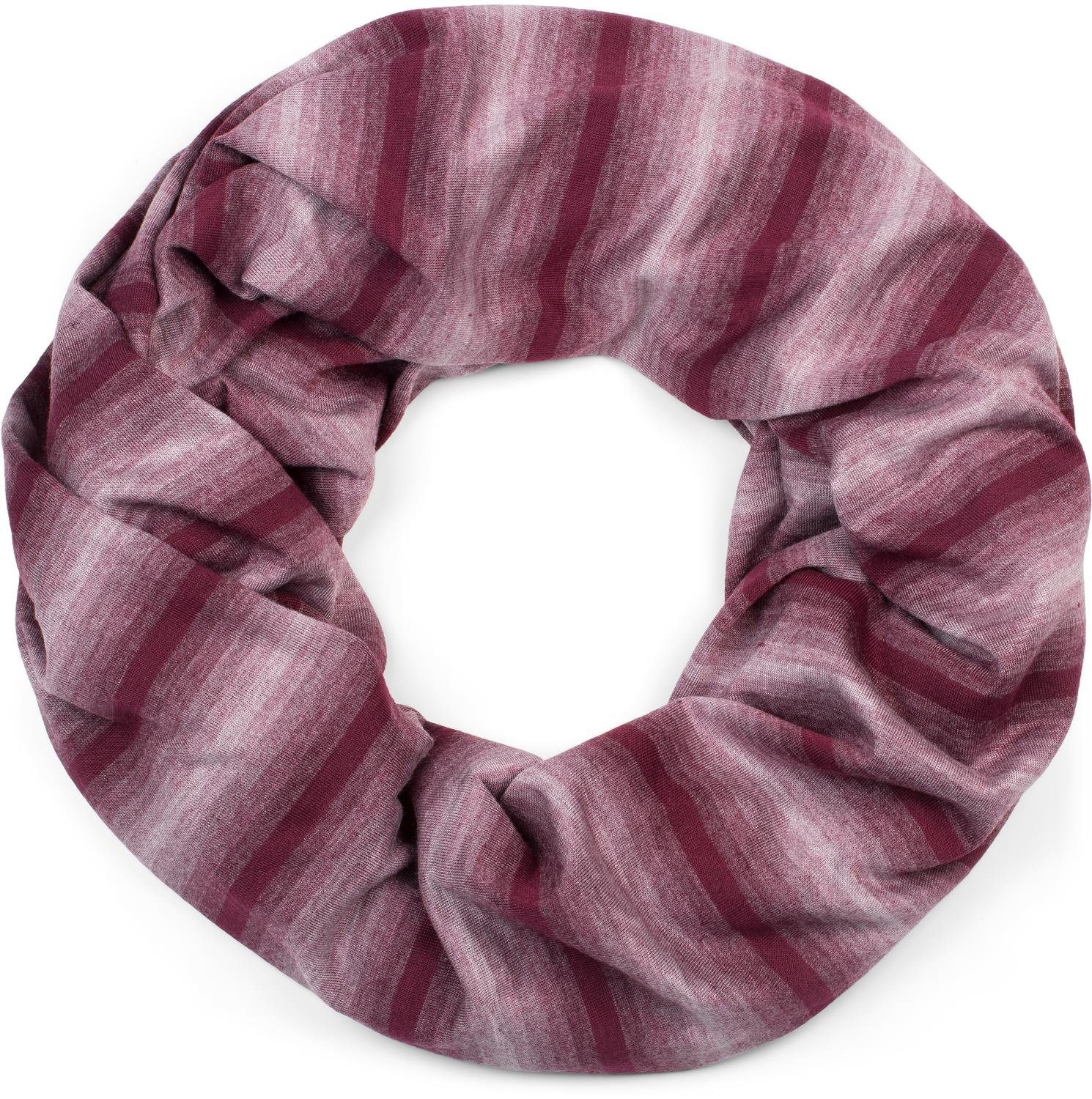 Schal Ton Loop, Farbverlauf (1-St), Streifen Loop Muster Ton in Bordeaux-Rot styleBREAKER mit