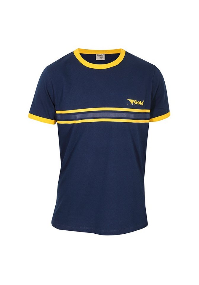 Gola T-Shirt Stripe Logo (100% Baumwolle) navyblau Herren