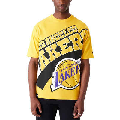 New Era Print-Shirt Oversized BIG LOGO Los Angeles Lakers