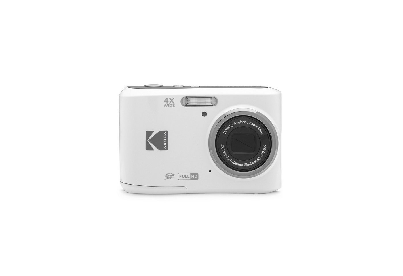 Kodak FZ45WH Kompaktkamera (16 MP, 4-fach Zoom, 28mm Weitwinkel, 2,7 Zoll LCD Display, batteriebetrieben)