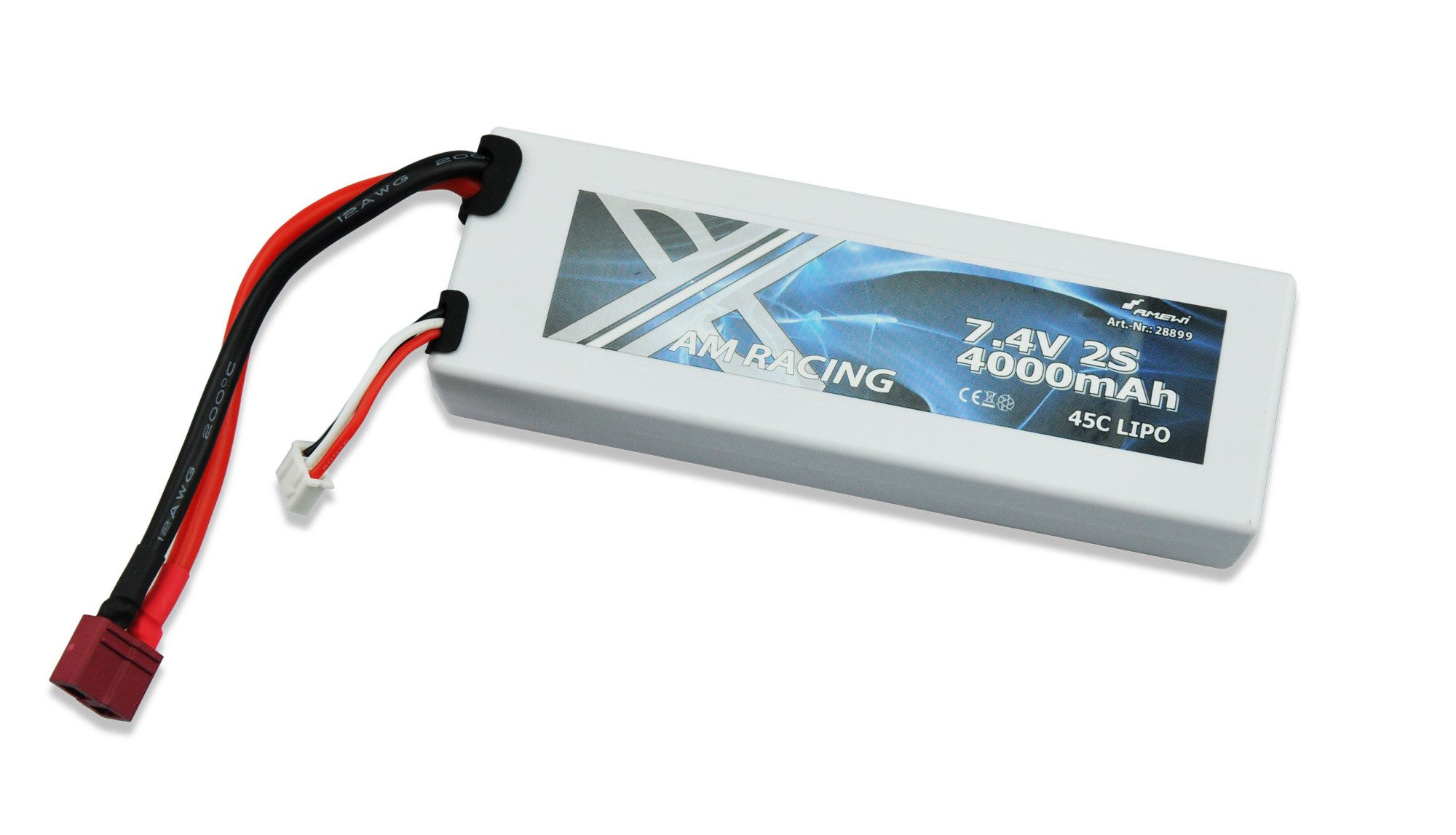 Amewi RC-Bagger Amewi Lipo Akku 7,4V 2S 4000mAh 45C DEAN plug / car Hardcase