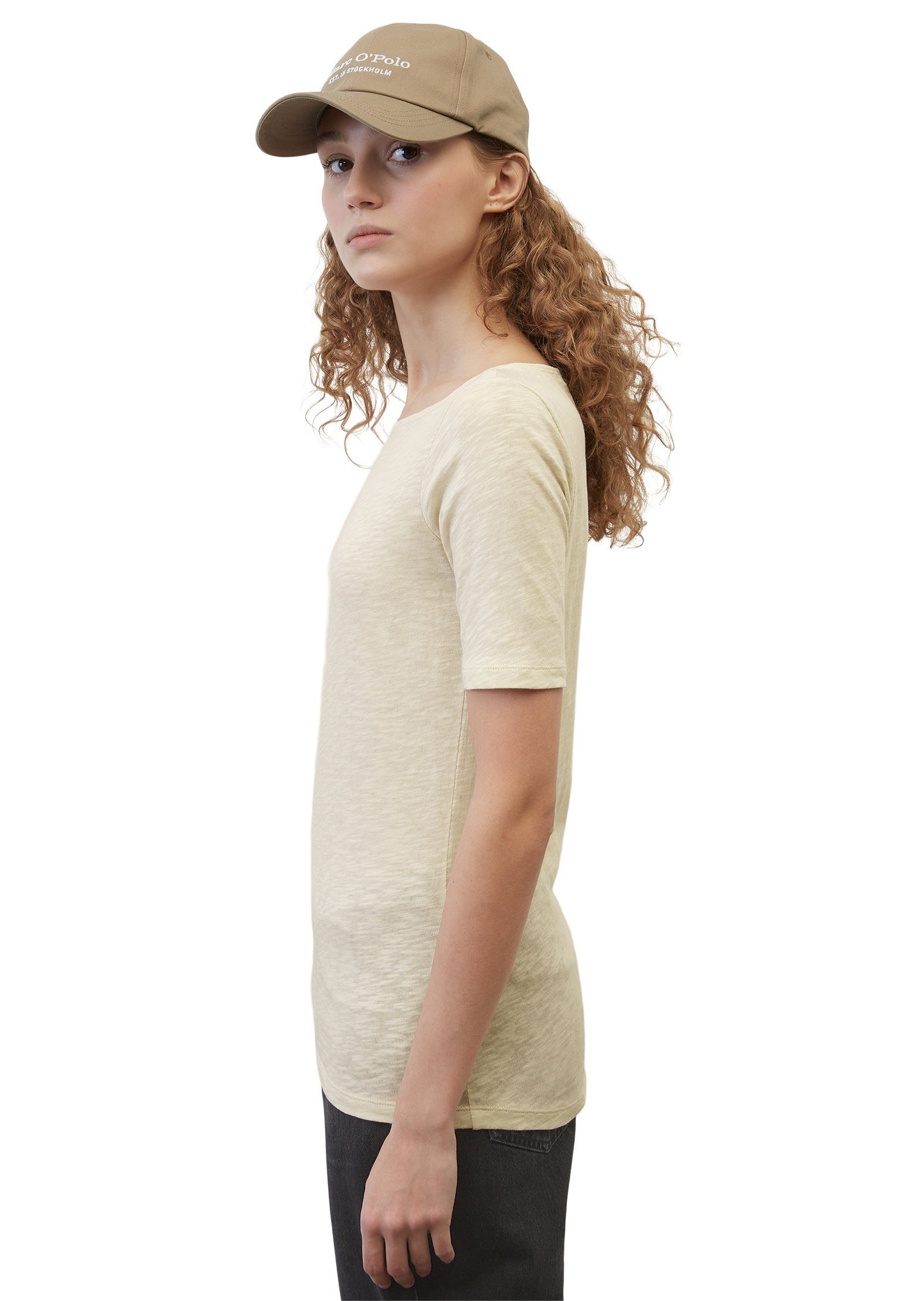 Marc O'Polo T-Shirt Cotton-Qualität Organic aus beige