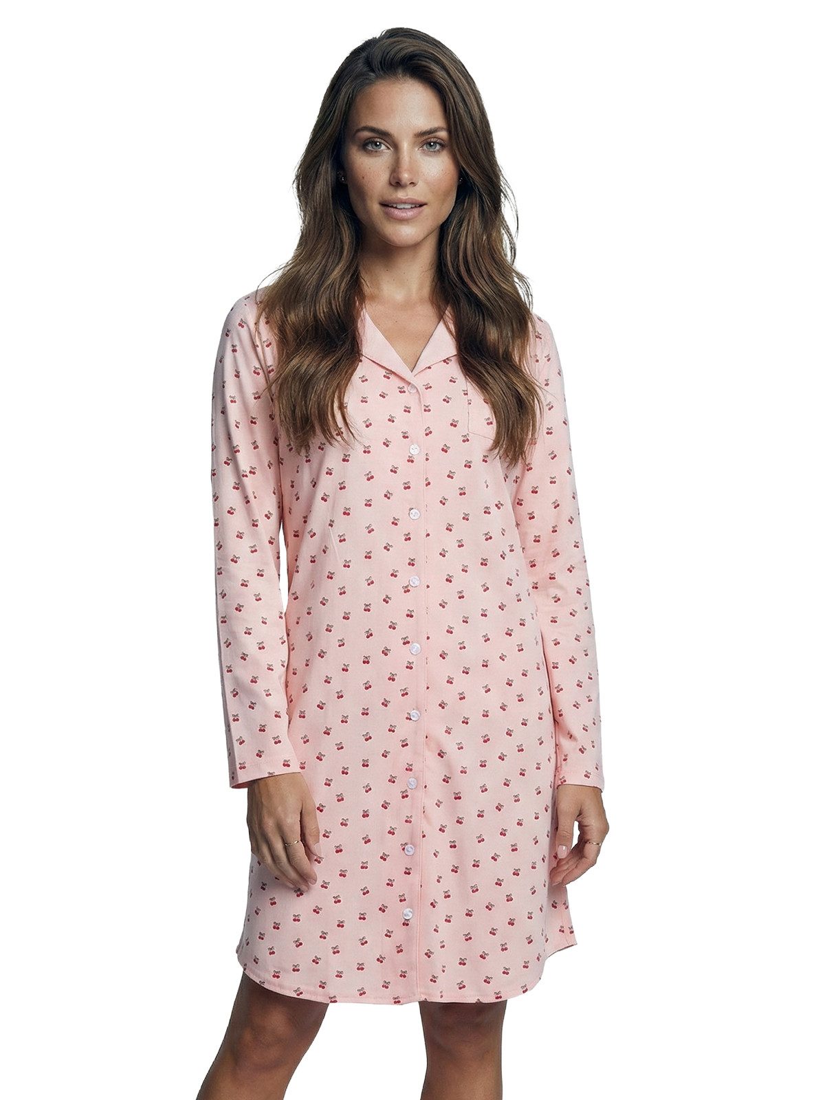 zeitlos Nachthemd Nachthemd Langarm - Holly Kirsche günstig online kaufen