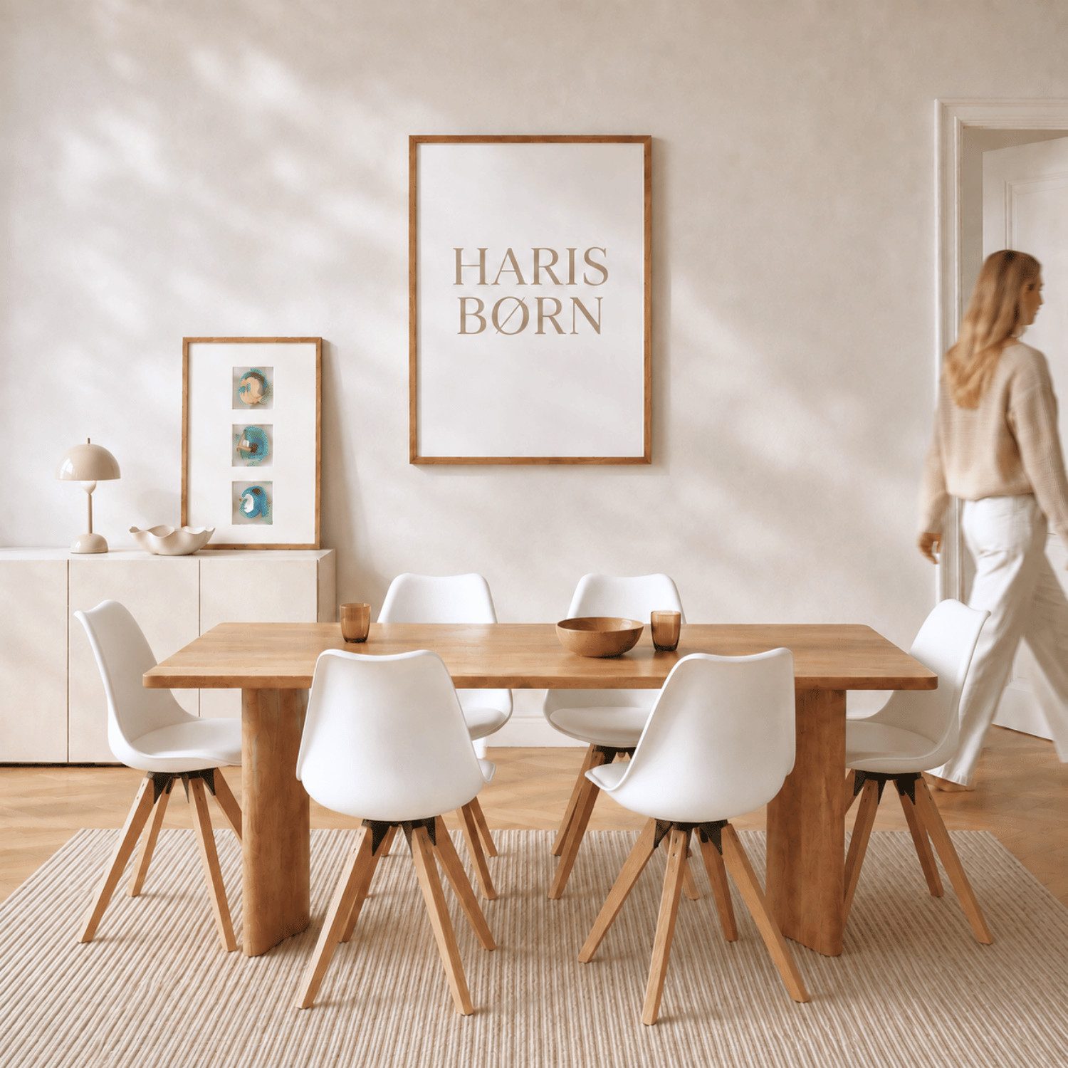 Haris Børn Esszimmerstuhl Skandinavischer Schalenstuhl - Retro Stuhl (Set, 6 St), Premium Kunststoffschalenstuhl - Moderne Esszimmerstühle