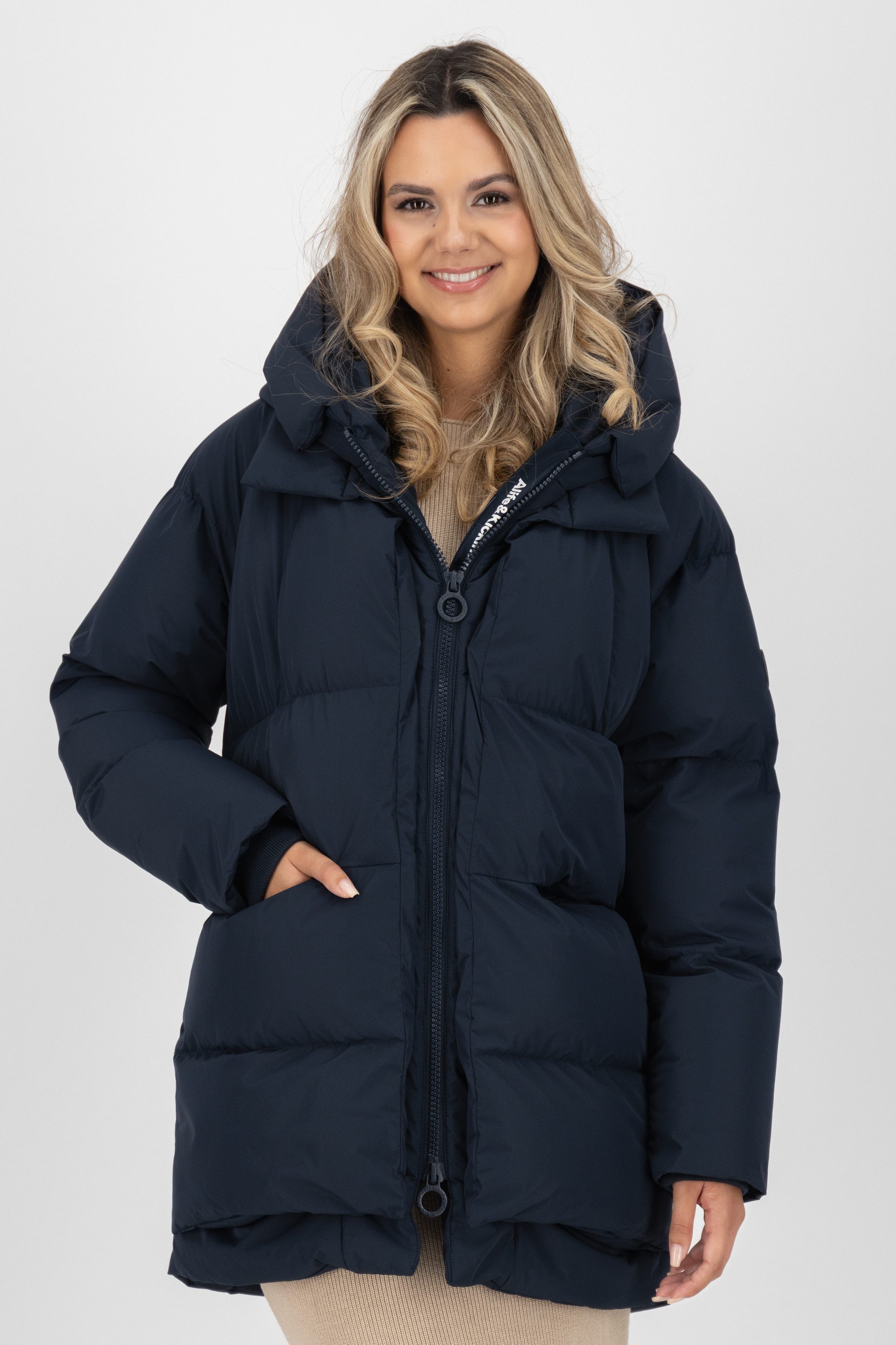 Alife & Kickin Winterjacke Damen LykkeAK A Steppjacke, Winterjacke, gefütterte Jacke Moderne gefütterte Jacke mit großer gefütterter Kapuze