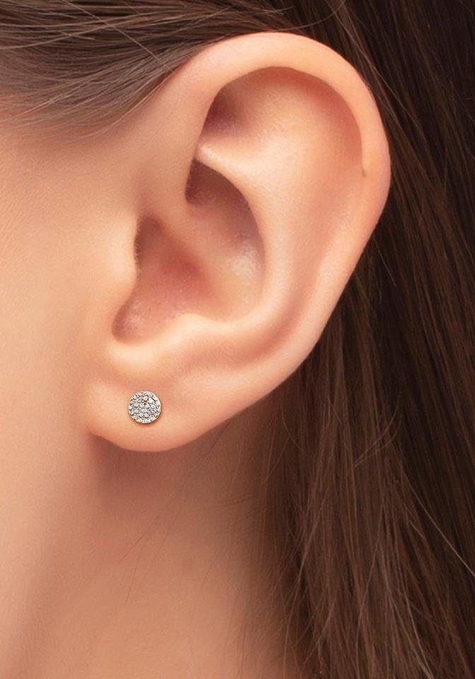 Amor Paar Ohrstecker, mit Zirkonia (synth)