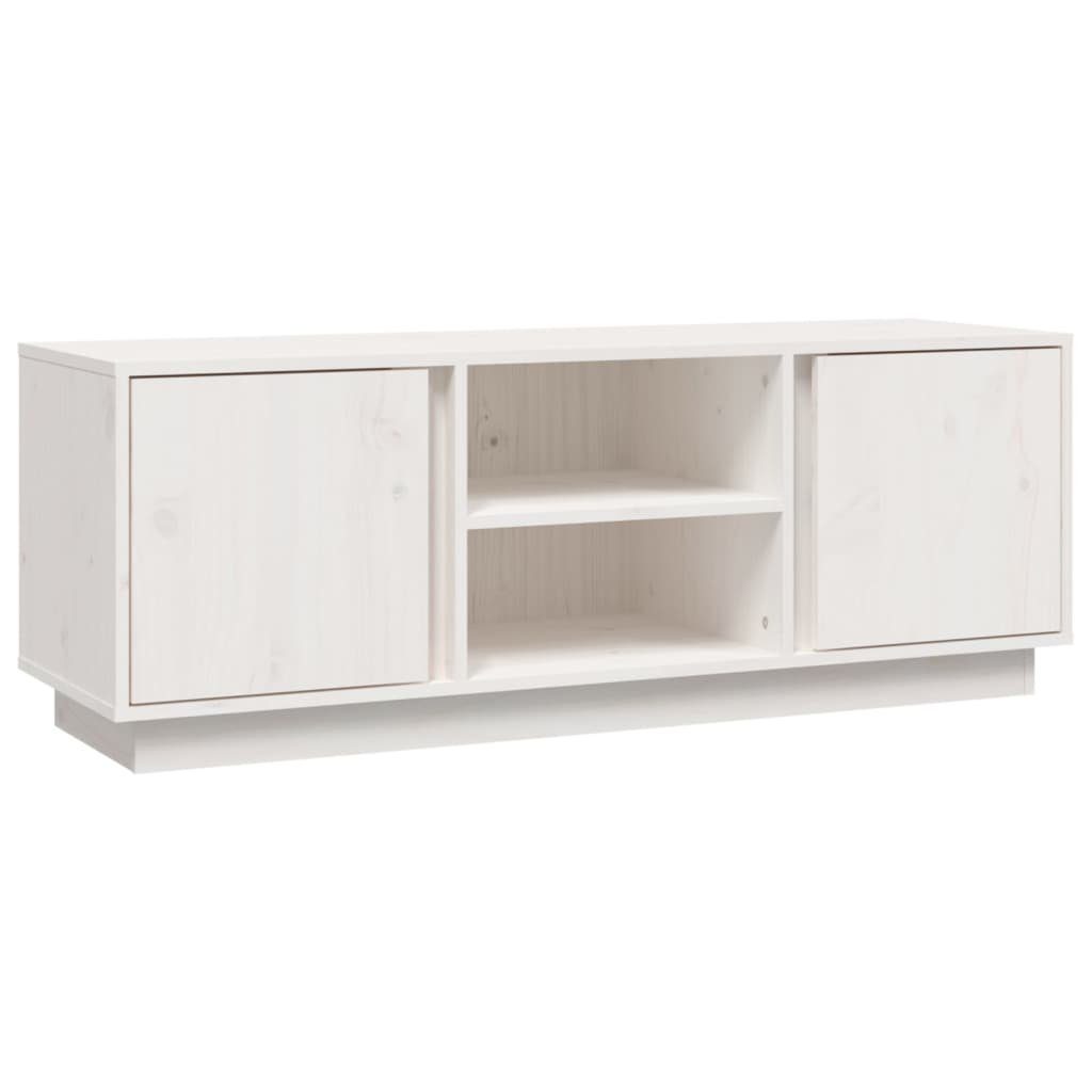 Weiß 110x35x40,5 TV-Schrank cm Massivholz Kiefer furnicato