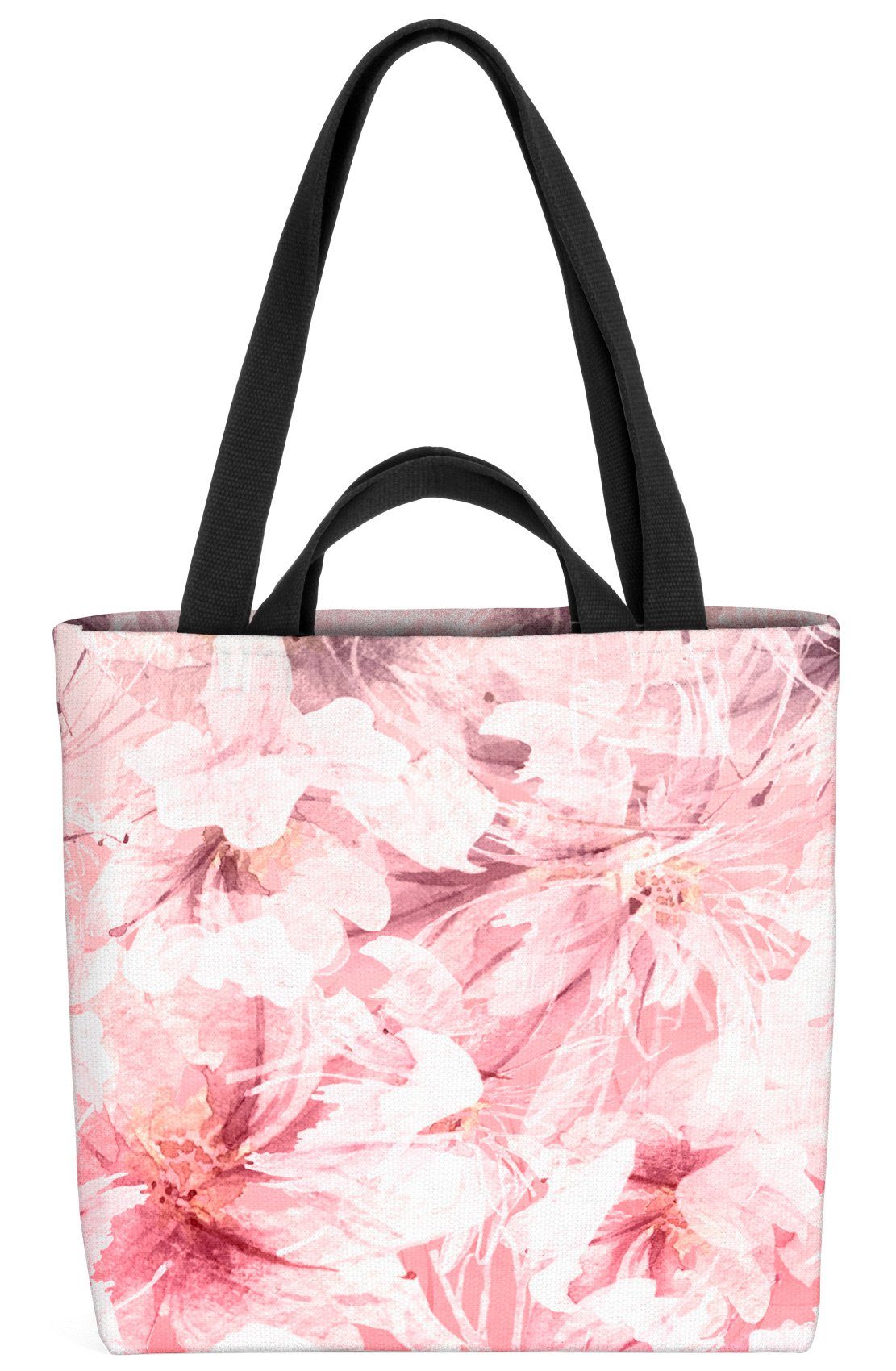 VOID Henkeltasche (1-tlg), Blumenmuster rose Blumen Tasche Einkaufstasche Ostern Сумки для покупок Bag