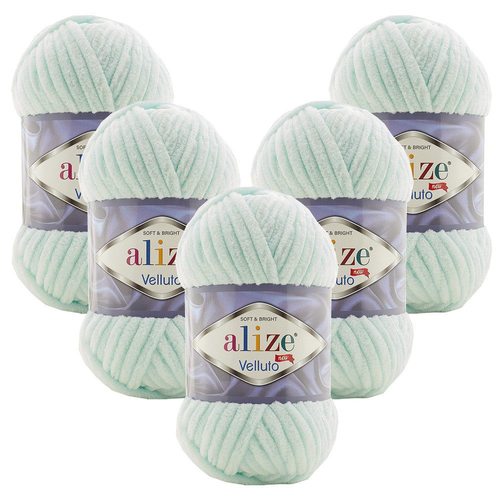 Alize 5 x ALIZE Velluto Häkelwolle, 68 m, Chenillegarn,Kuschelweich für Bab günstig online kaufen