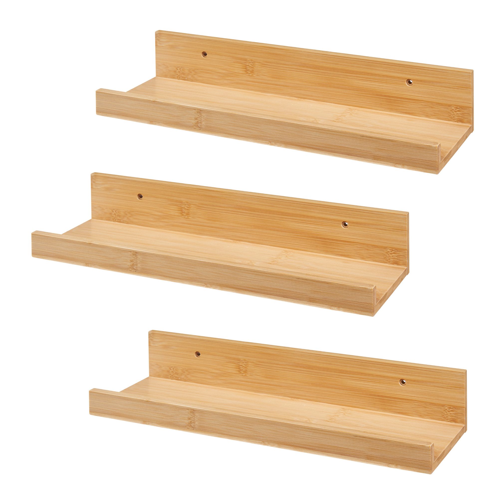 en.casa Wandregal, 3-tlg., »Gildeskål« Bambus Regal-Set günstig online kaufen