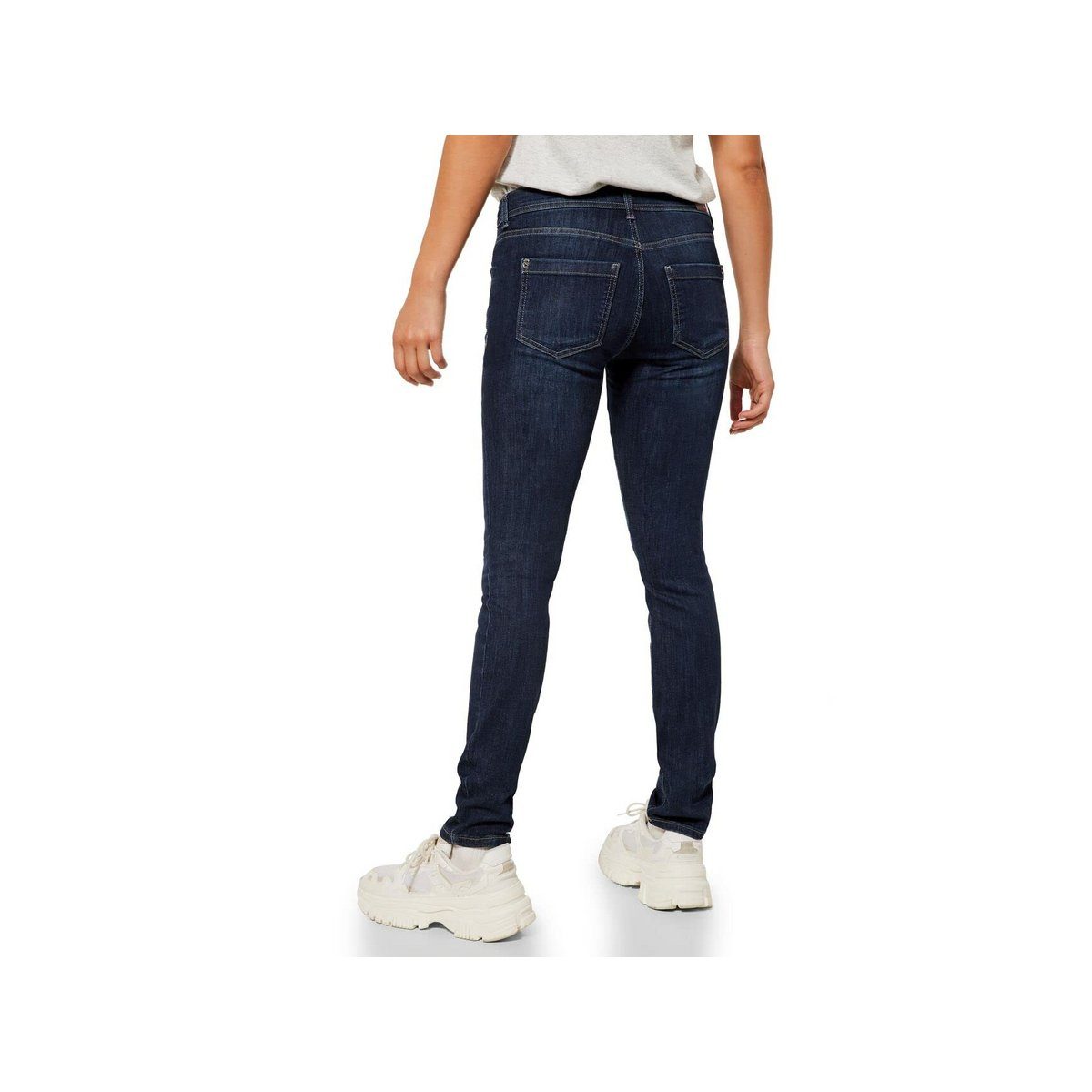 STREET ONE (1-tlg) 5-Pocket-Jeans dunkel-blau