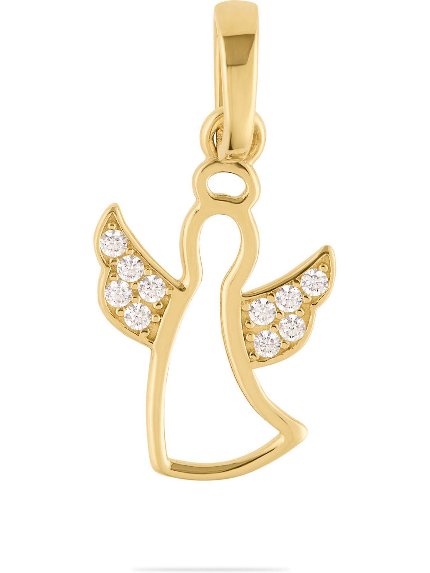 Kettenanhänger FAVS Damen-Anhänger 375er Gelbgold 10 Zirkonia
