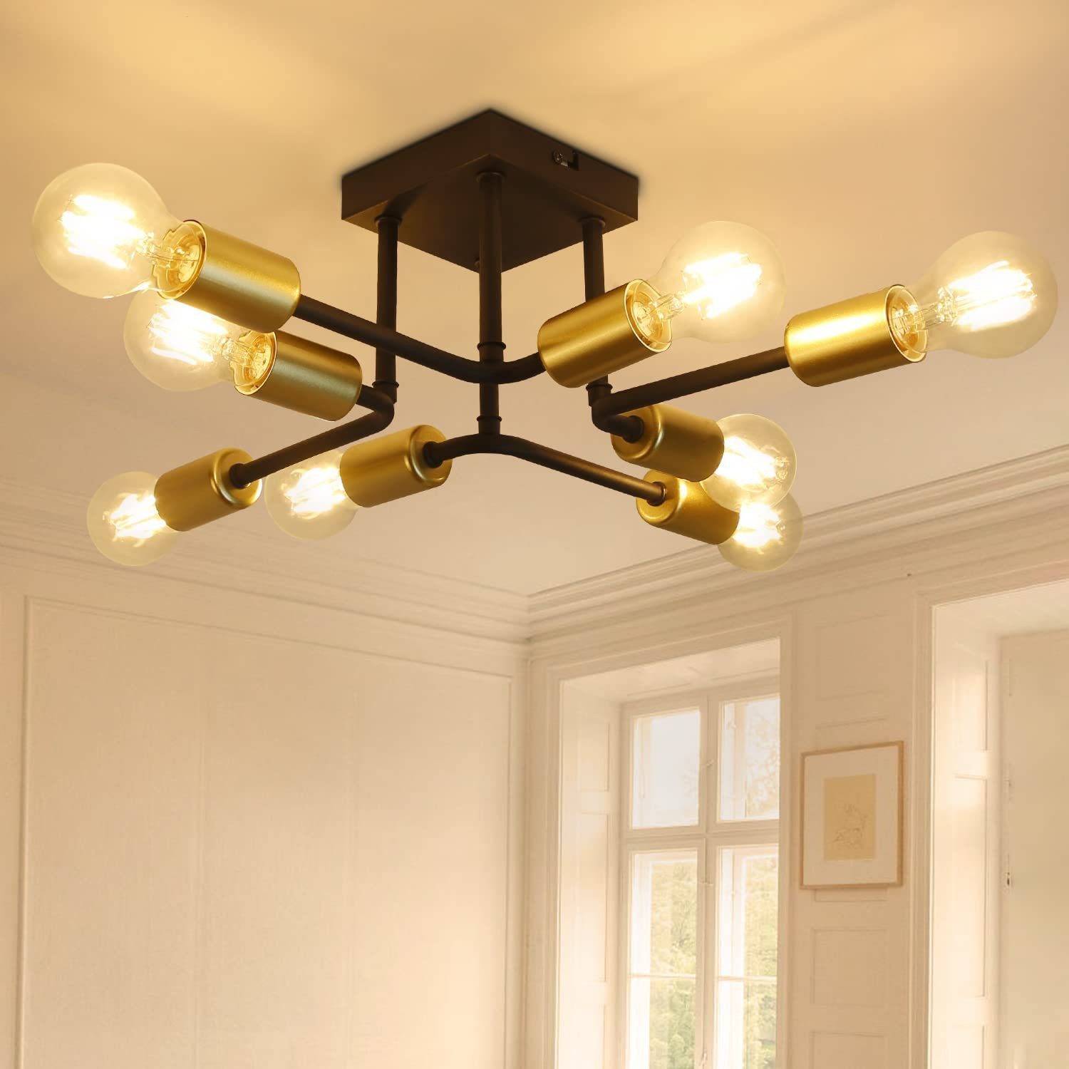 ZMH Deckenleuchte Deckenlampe Schwarz Deckenleuchte Vintage günstig online kaufen