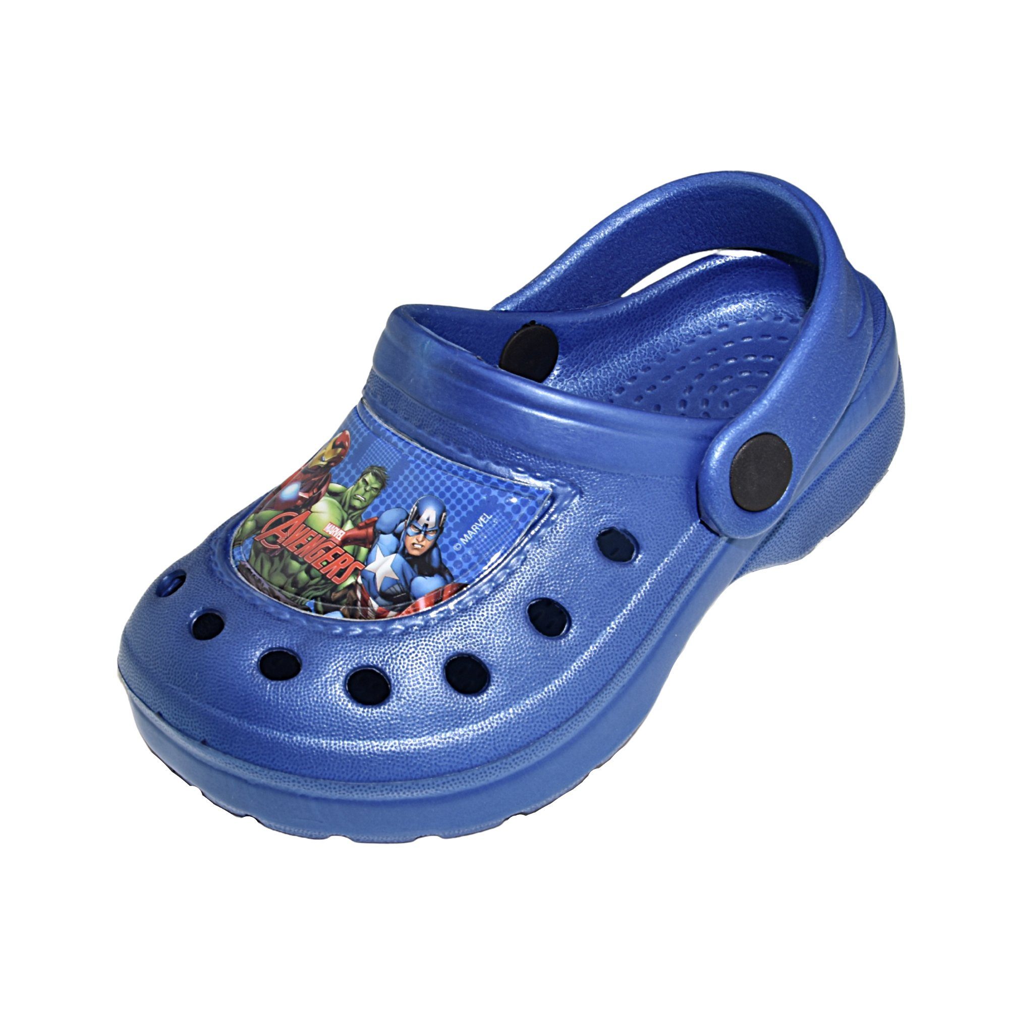 The AVENGERS Clog Jungen Hausschuhe mit Fersenriemen Größe 23 - 34 cm | Clogs