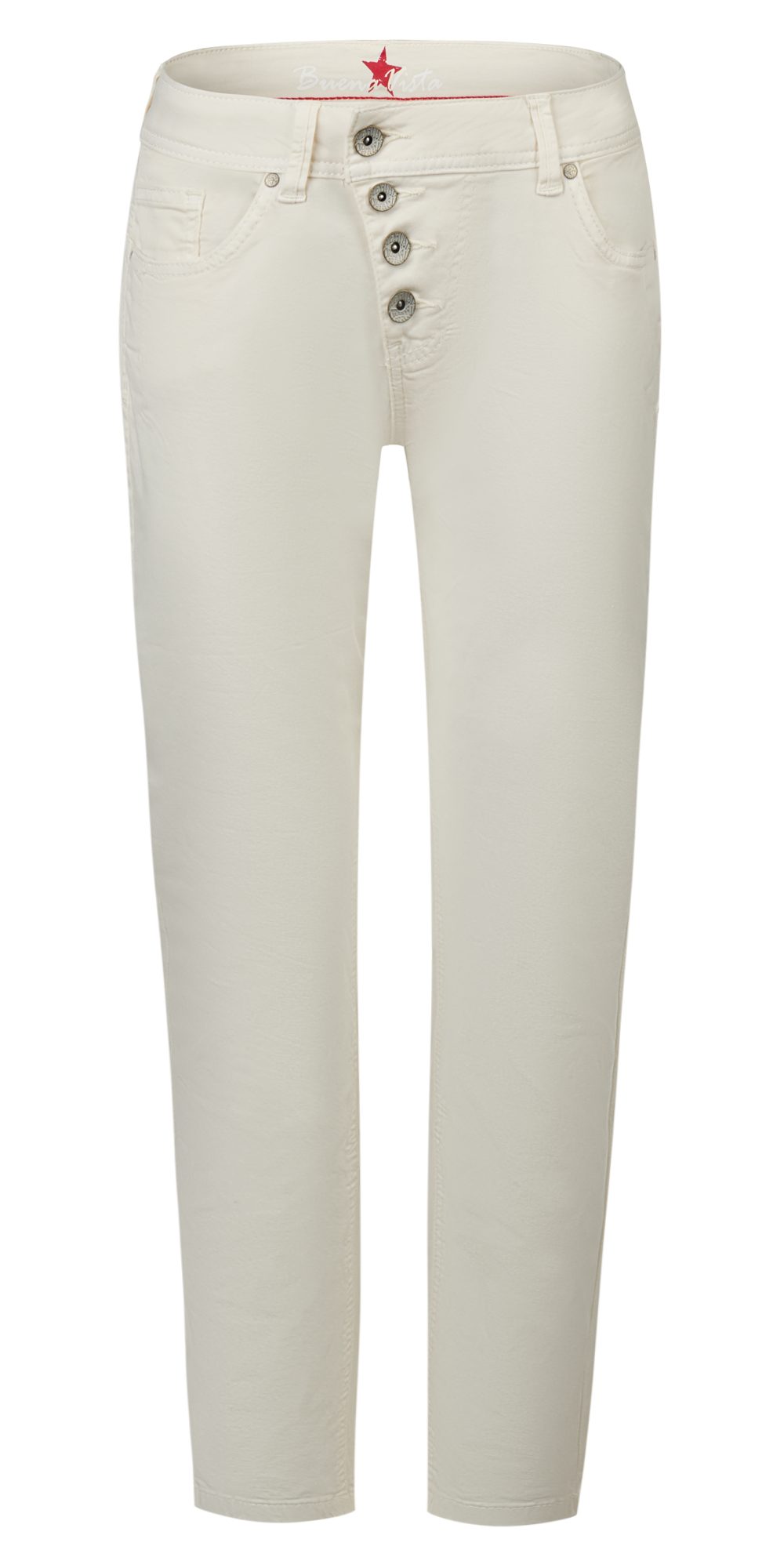 Buena Vista Stoffhose Malibu cropped summer twill - Sommerhose Damen - Slim Fit Hose - weiß