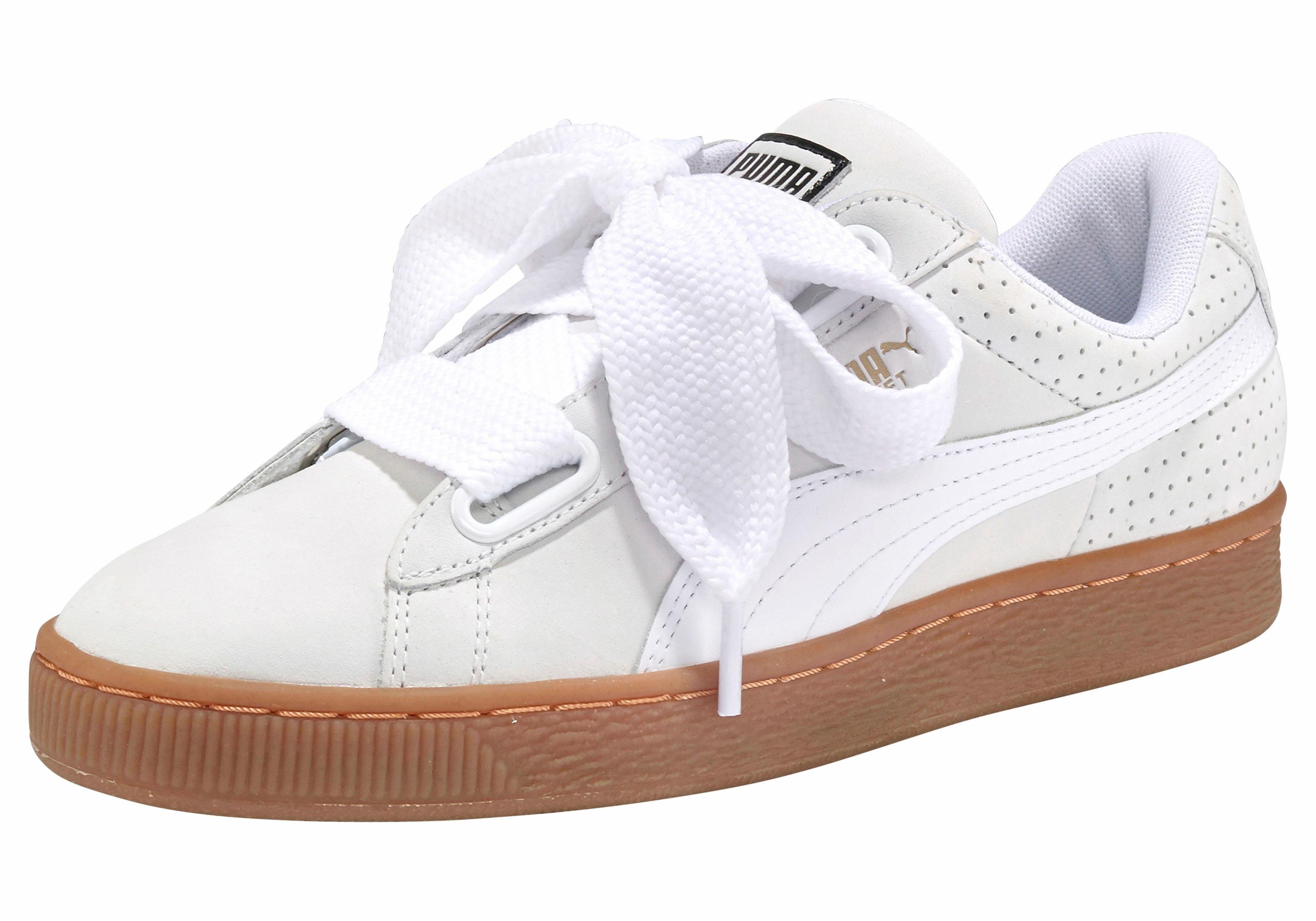 puma basket heart perf gum puma basket heart perf gum