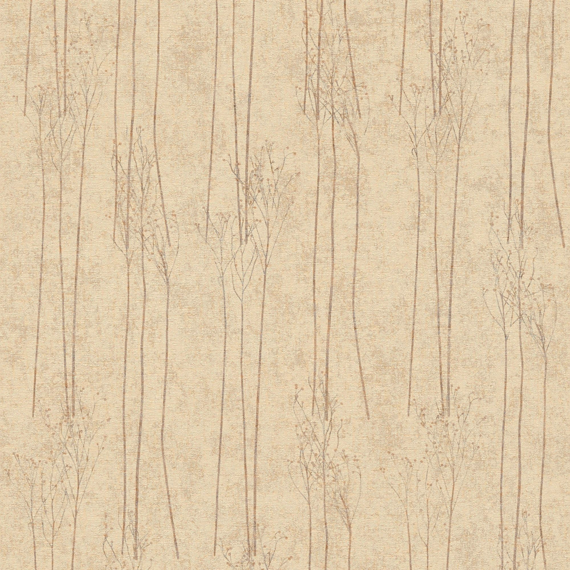 Bricoflor Tapete Pampasgras Beige Creme Helle Vliestapete Im Hygge Stil Mod günstig online kaufen