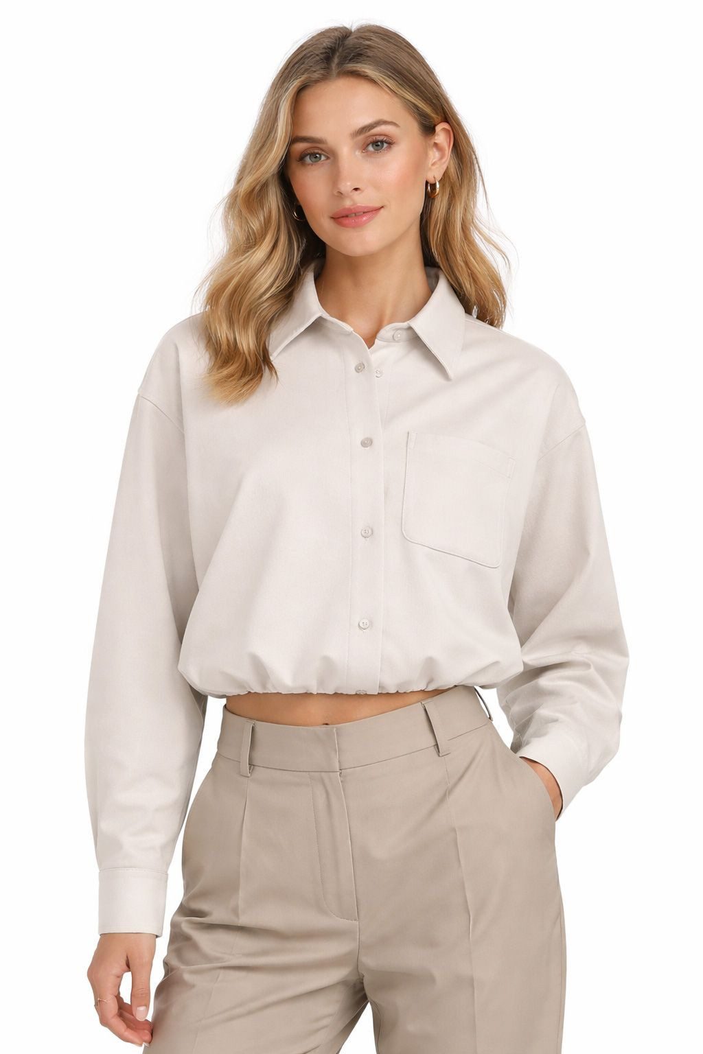 YAYA Shirtbluse Bluse mit schräger Knopfleiste