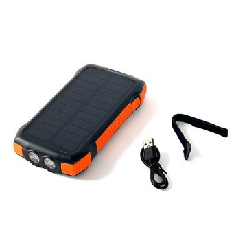 Choetech Solar Powerbank B659 mit induktivem Laden 10000mAh Qi 5W orange 5V Solar Powerbank