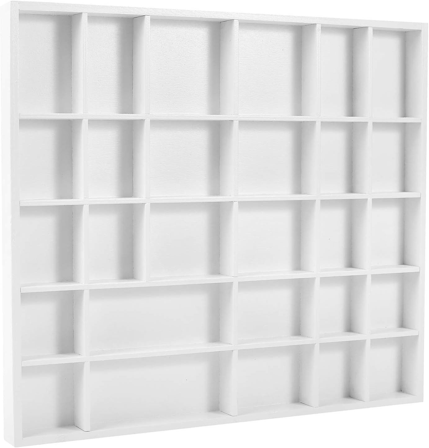Creative Deco Schubladenbox Setzkasten Holz Sammelbox Holztablett 28 Fächer 44,5 x 40 x 3 cm