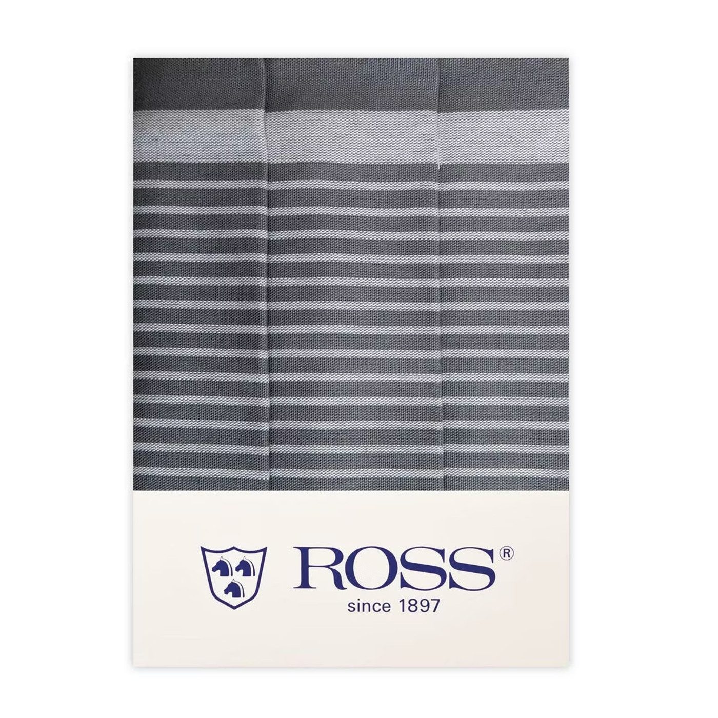 Geschirrtuch Ross 3er Pack Halbleinen Geschirrtücher 914-08 Streifen 50x70 grau