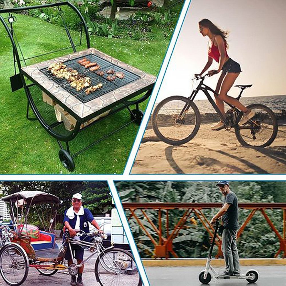 Fine Life Pro Zahlenkettenschloss Premium Fahrradschloss (3-tlg., Tragbarer Luftkompressor Elektrische Fahrradpumpe,( Doppelset), massiv gehärteter Stahl, 98cm