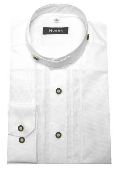 Huber Hemden Trachtenhemd HU-0705 Stehkragen Plissee/Biesen Regular/Comfort-gerader Schnitt