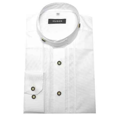 Huber Hemden Trachtenhemd HU-0705 Stehkragen Plissee/Biesen Regular/Comfort-gerader Schnitt