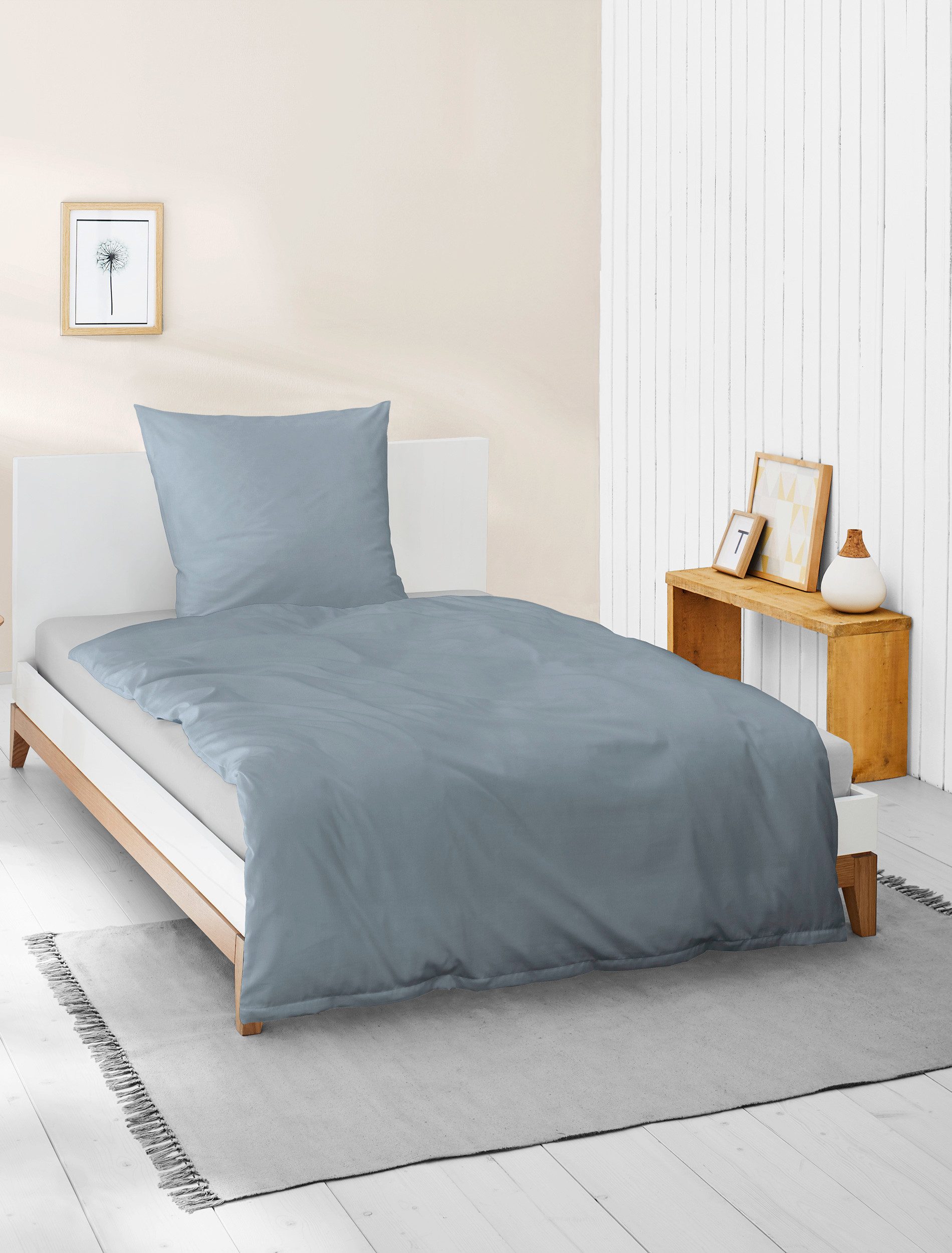 BIERBAUM Bettwäsche Elegant uni, Mako-Satin, 2 günstig online kaufen