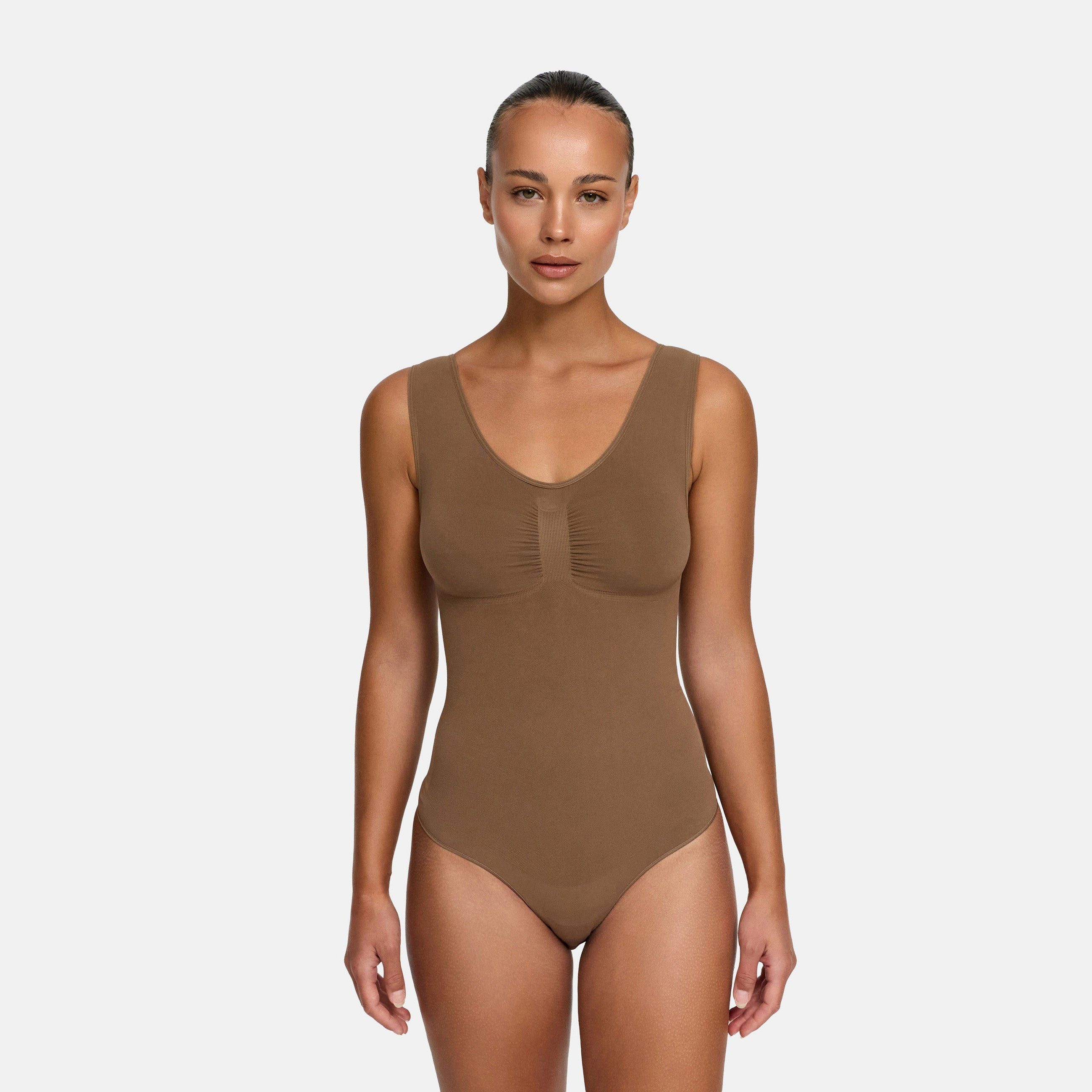 Creamy Fabrics Miederbody Tank Bodysuit Sculpting Shapewear mit Slip-Carame günstig online kaufen