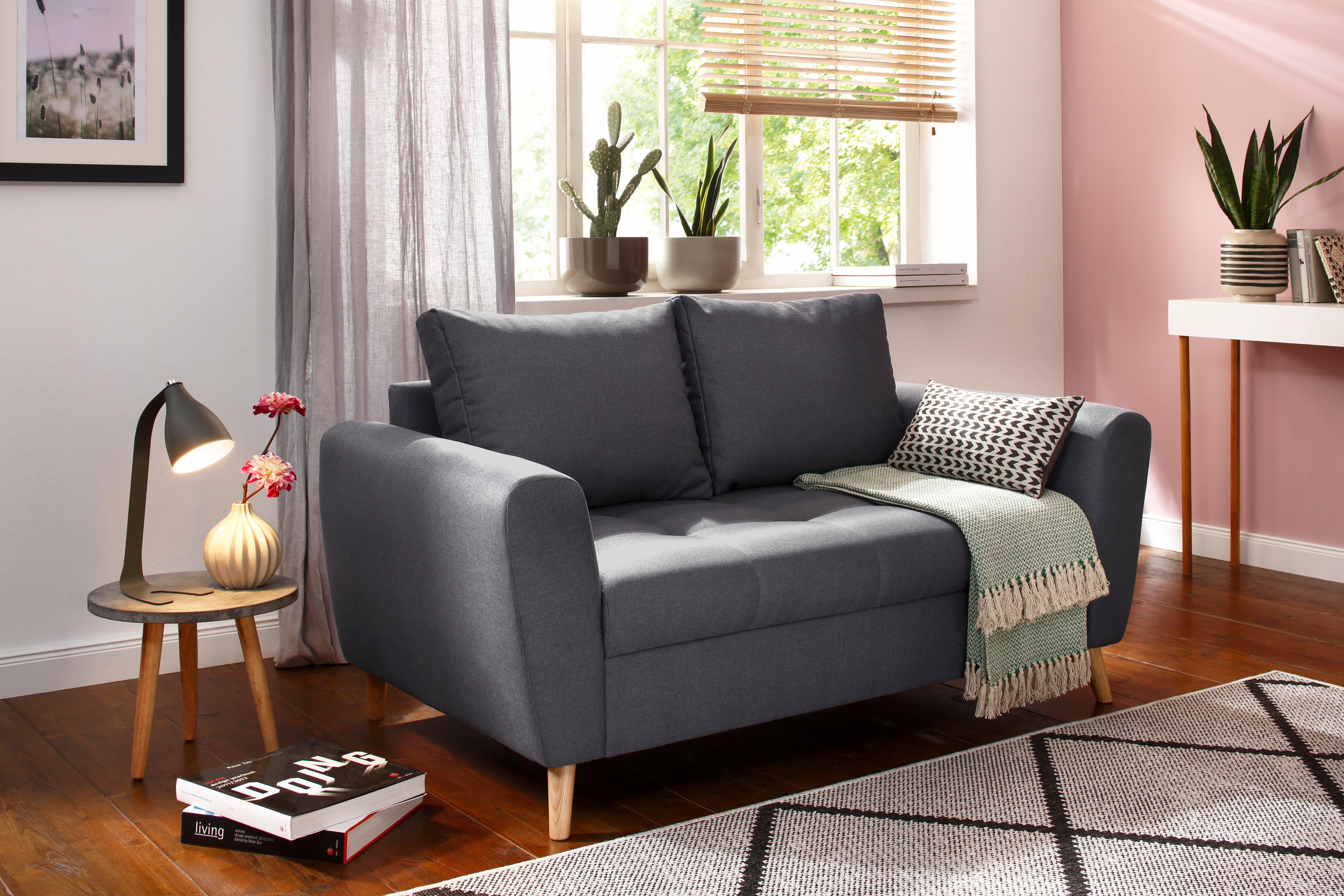 HOME AFFAIRE 2-Sitzer PENELOPE mit feiner Steppung im skandinavischem Design