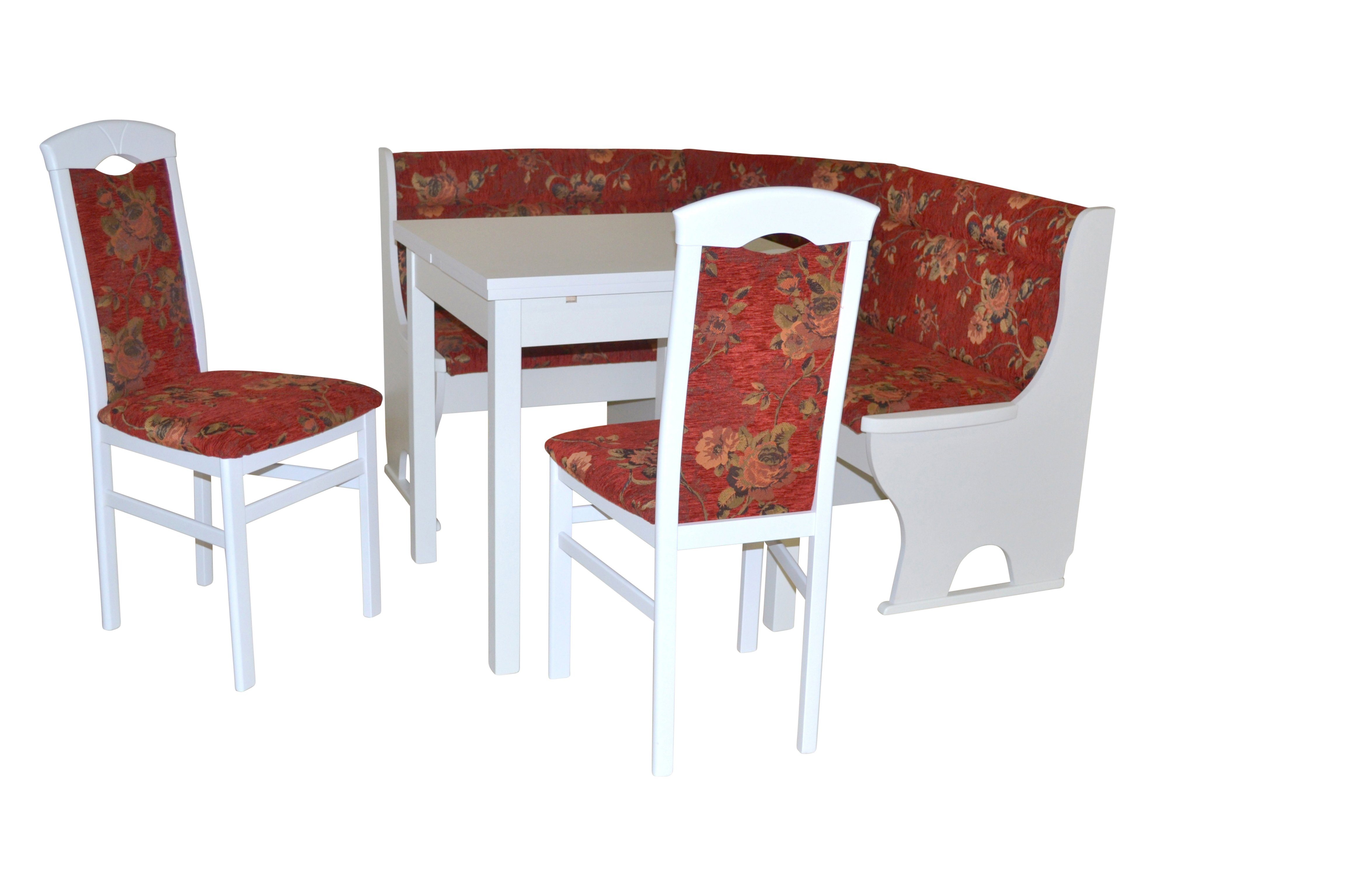 Sitzflächen hochwertiger Gasdruckfeder rot (Spar-Set, Anja 4tlg. Set), I, Eckbankgruppe moebel-direkt-online mit