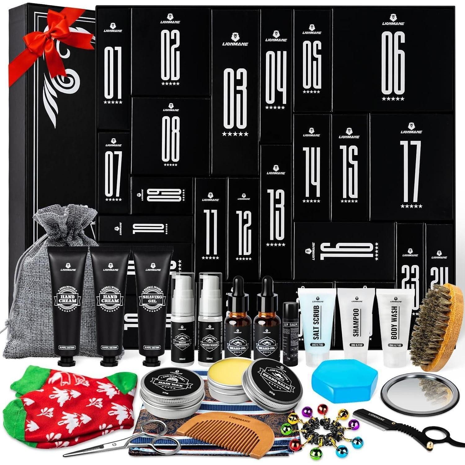 LuxusKollektion Kosmetik-Adventskalender Adventskalender Männer Bartpflege Set 2026 Lionmane 24