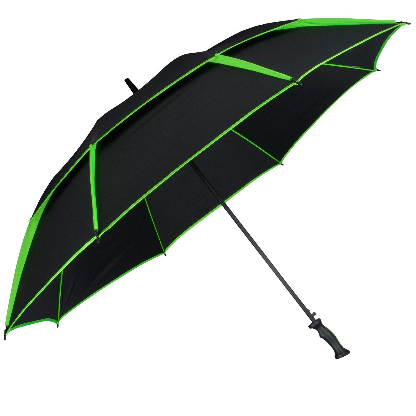 iX-brella Stockregenschirm XXXL 140 cm Durchmesser mit Ventilationsbezug, sehr groß mit Auf-Automatik