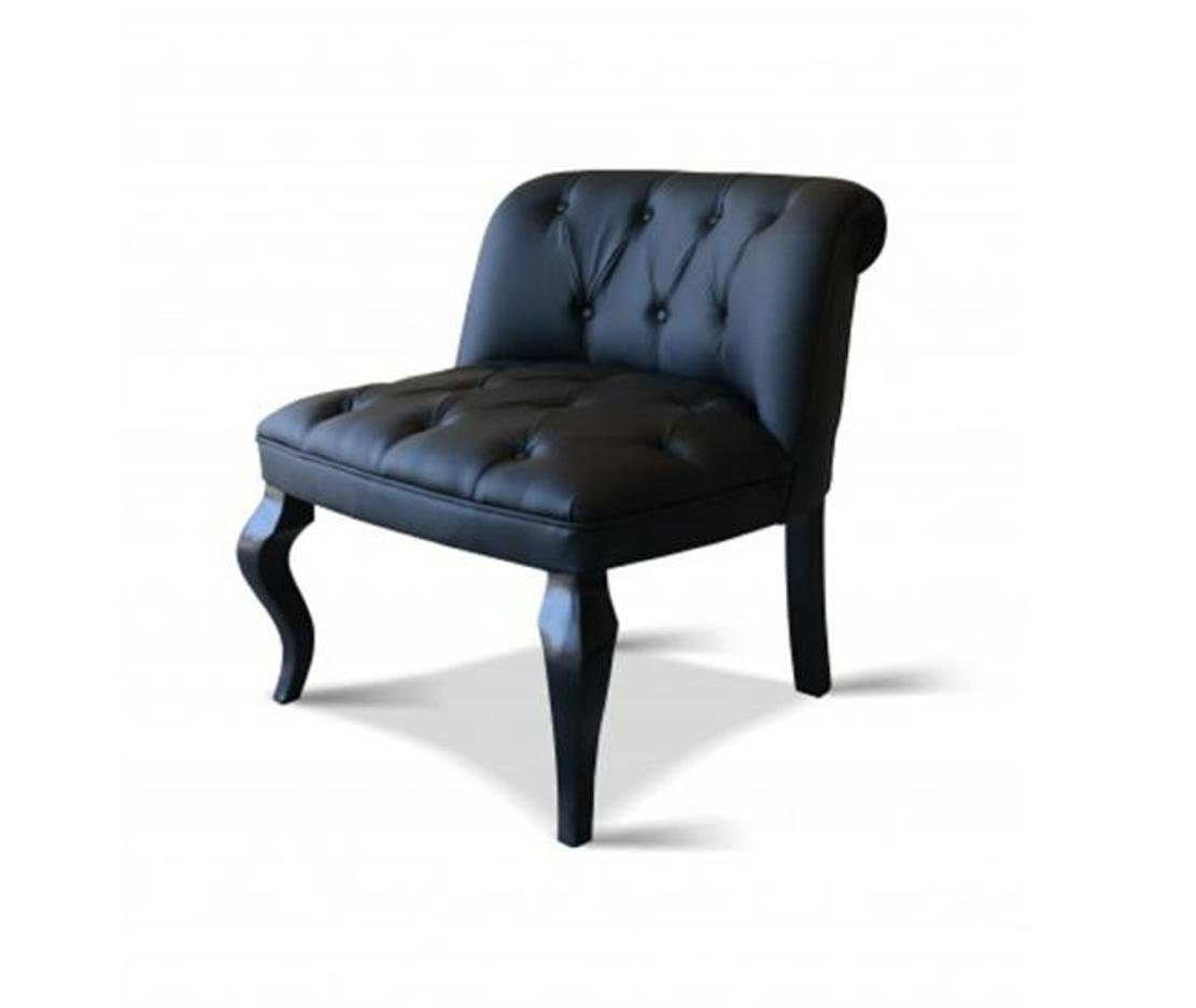 Neu Schwarz Stuhl MARGARET Designer Chesterfield Lounge Sessel, Stühle JVmoebel Sofa Fernseh Couch Sessel