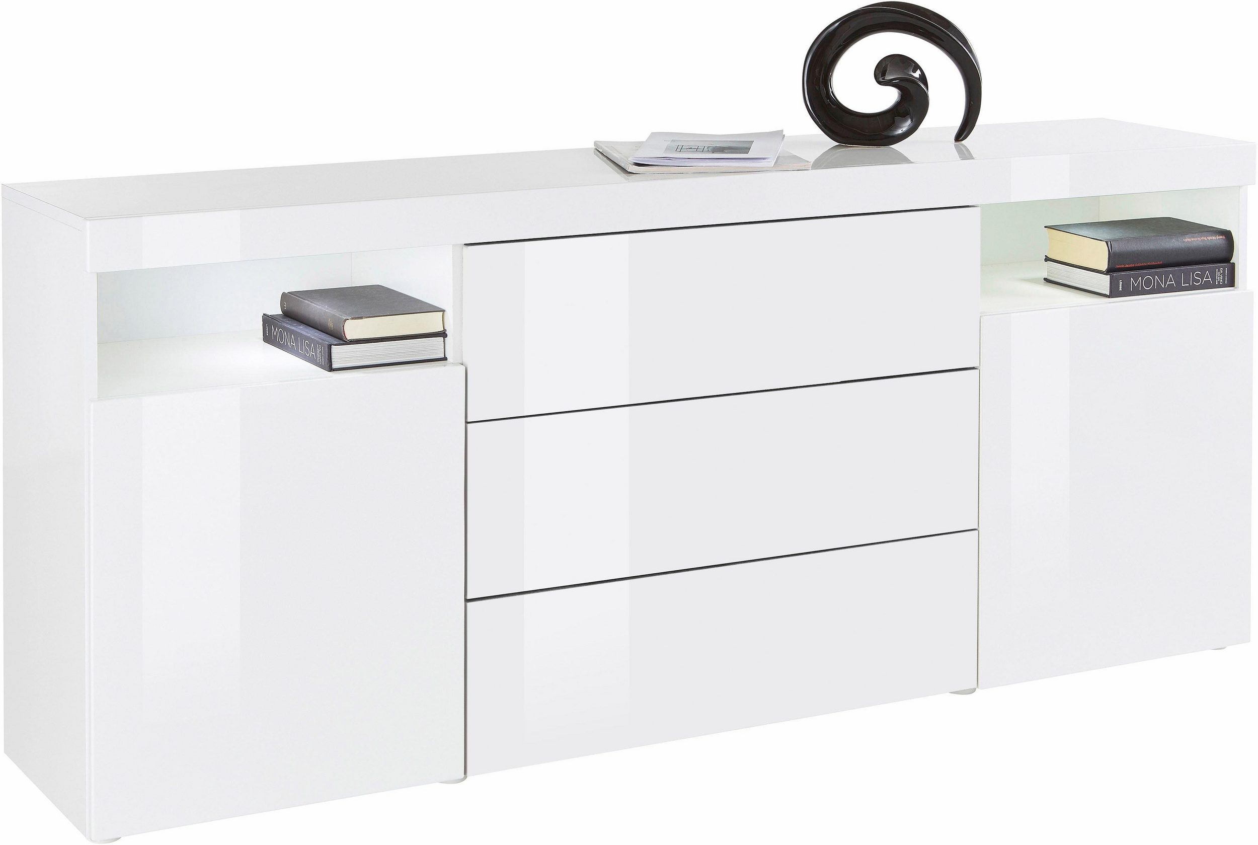 BORCHARDT MÖBEL Sideboard KAPSTADT - Hochglanz Weiß