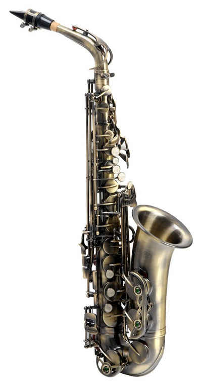 Classic Cantabile Saxophon - Alt Saxophon, Messing, (Alto Sax, Set mit Koffer & Zubehör), Altsaxophon mit Hoch-Fis-Klappen