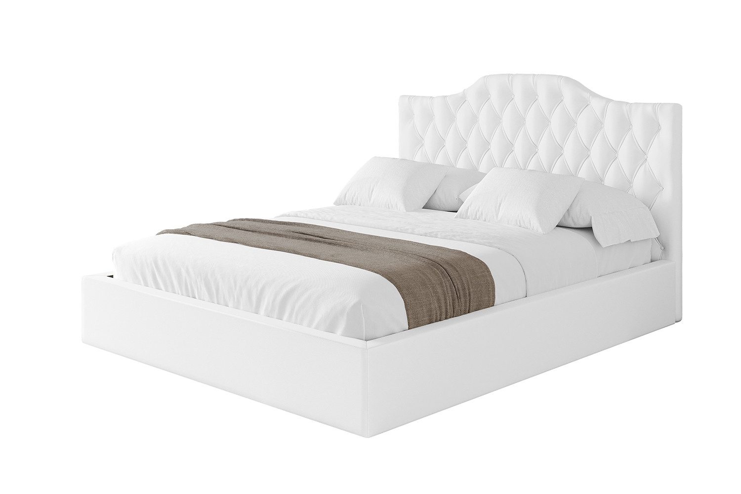 ALTDECOR Polsterbett FALIO (Polsterbett mit Bettkasten und Lattenrost, Boxbett ohne Matratze), Doppelbett mit Stauraum, Bett mit Kopfteil