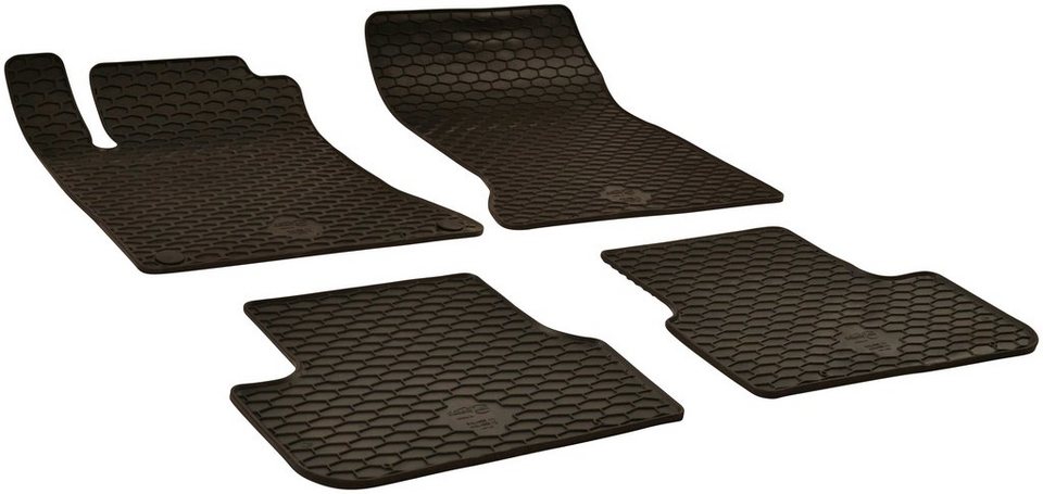 WALSER Passform-Fußmatten (4 St), für Mercedes-Benz CLA Coupe, GLA-Klasse,  A-Klasse, B-Klasse