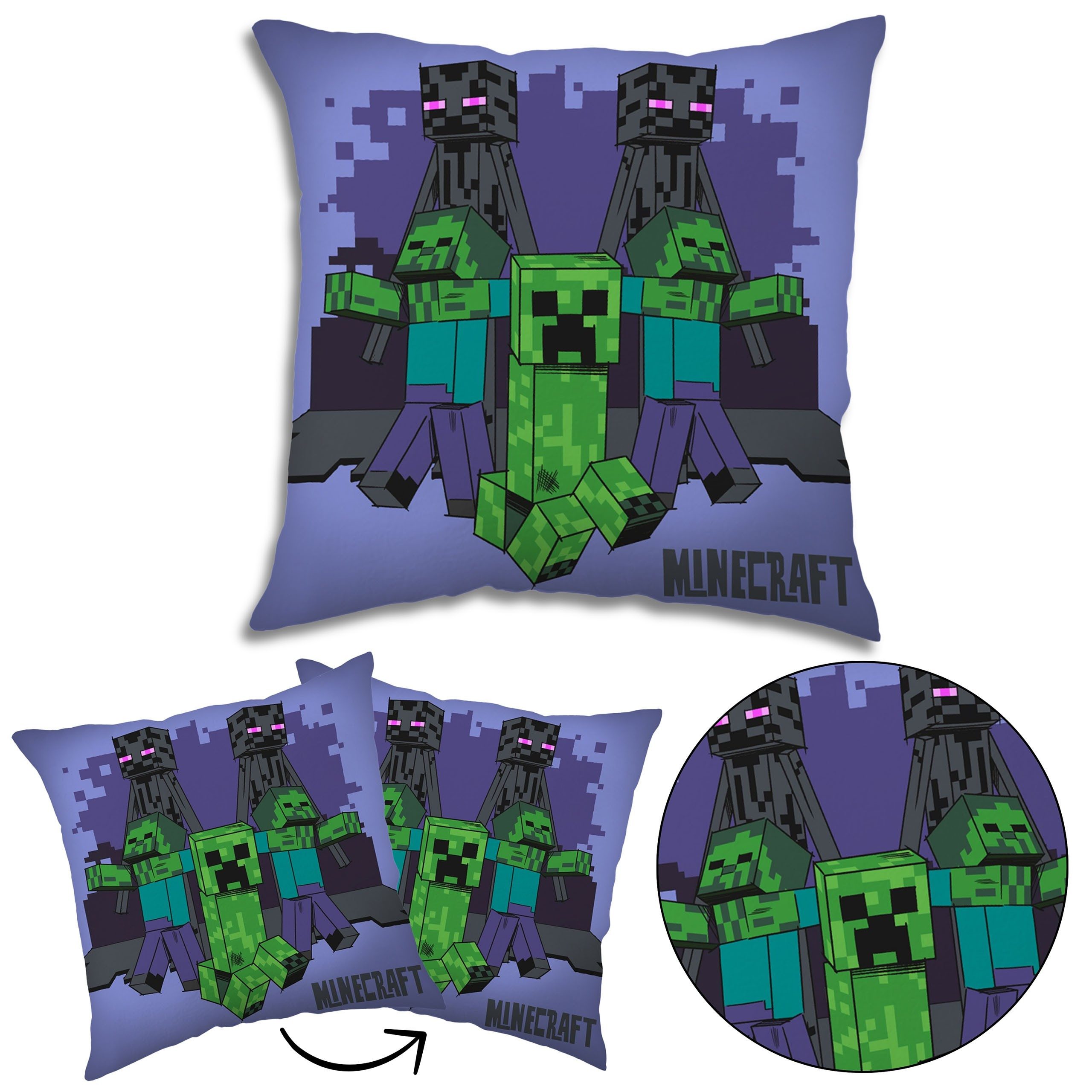 Sarcia.eu Kopfkissen Minecraft quadratisches Kissen, Kinder günstig online kaufen