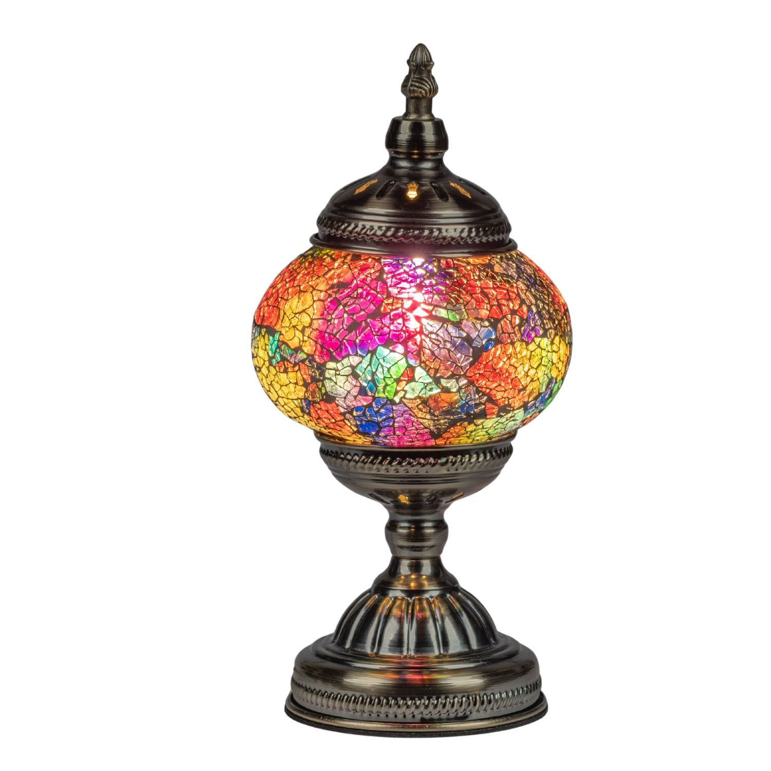 formano Tischleuchte MAROKKO MOSAIK, nicht enthalten, mit Stecker, Bunt, Mosaik, H: 29cm