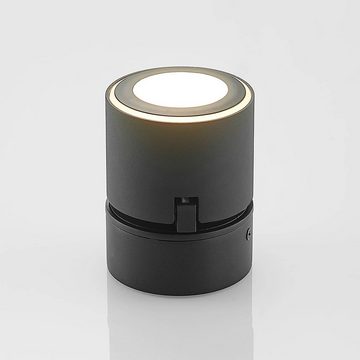 Lindby LED Einbaustrahler Lowie, LED-Leuchtmittel fest verbaut, warmweiß, Modern, Aluminium, Schwarz, 2 flammig, inkl. Leuchtmittel