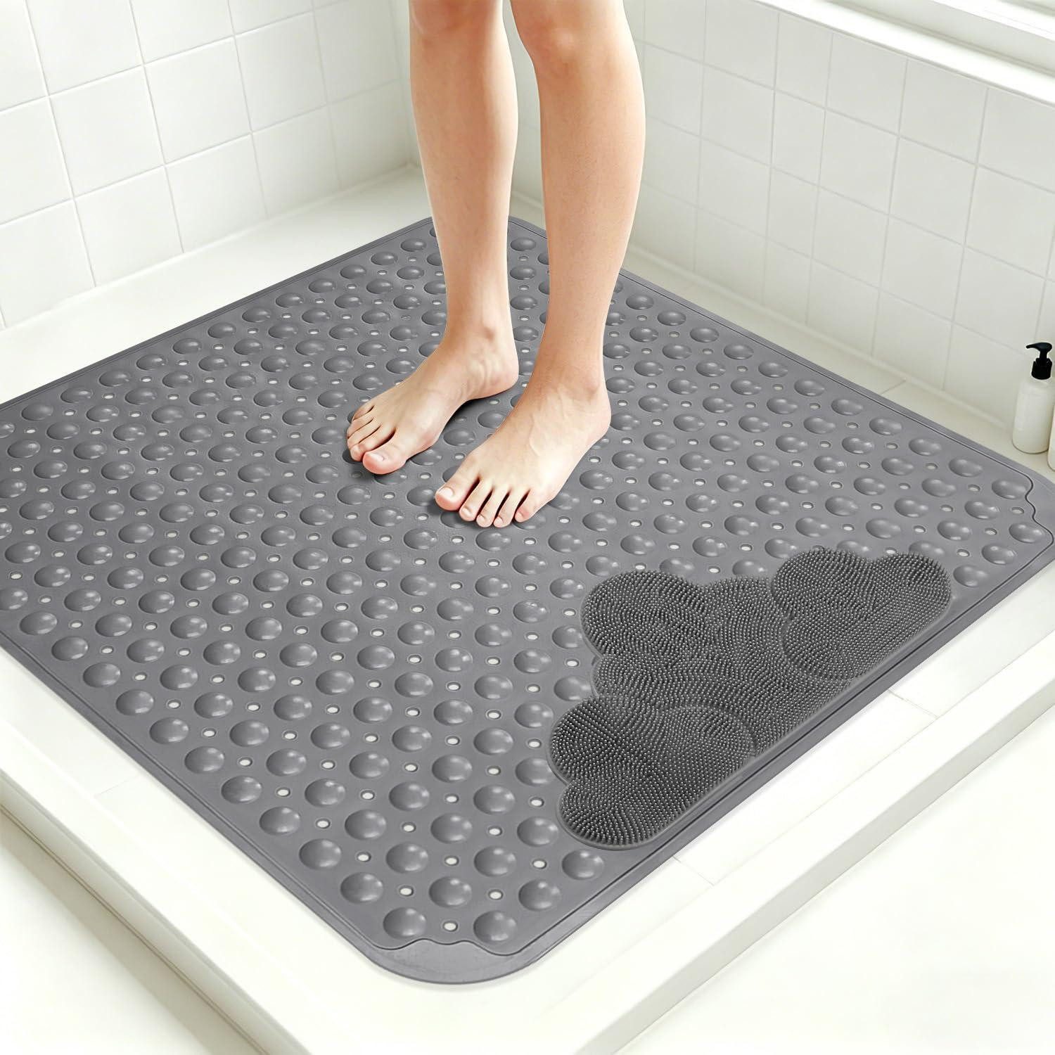 LuxusKollektion Duschmatte Duschmatte rutschfest 80x80 cm TPE Massage